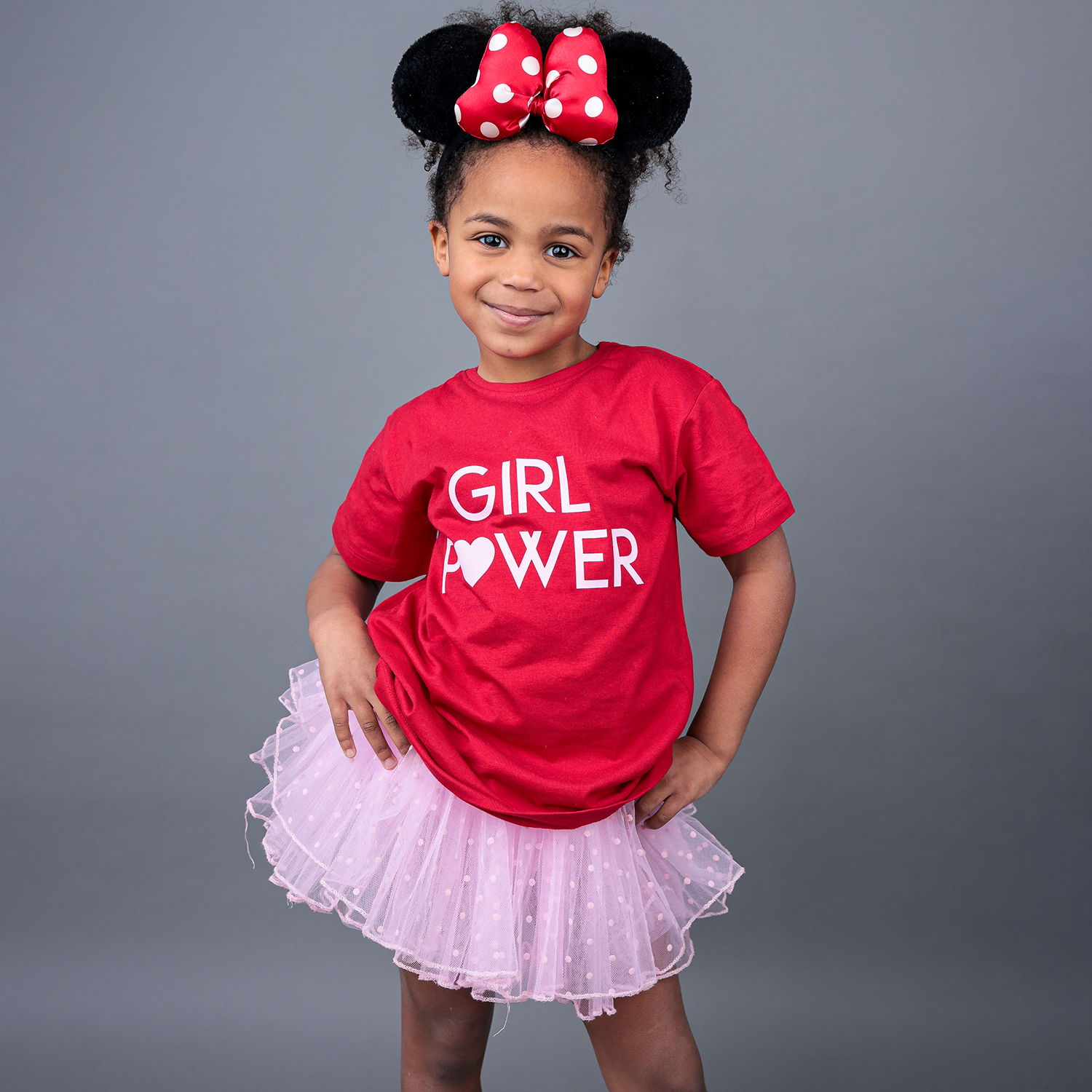 Girl power' kind shirt met korte mouwen