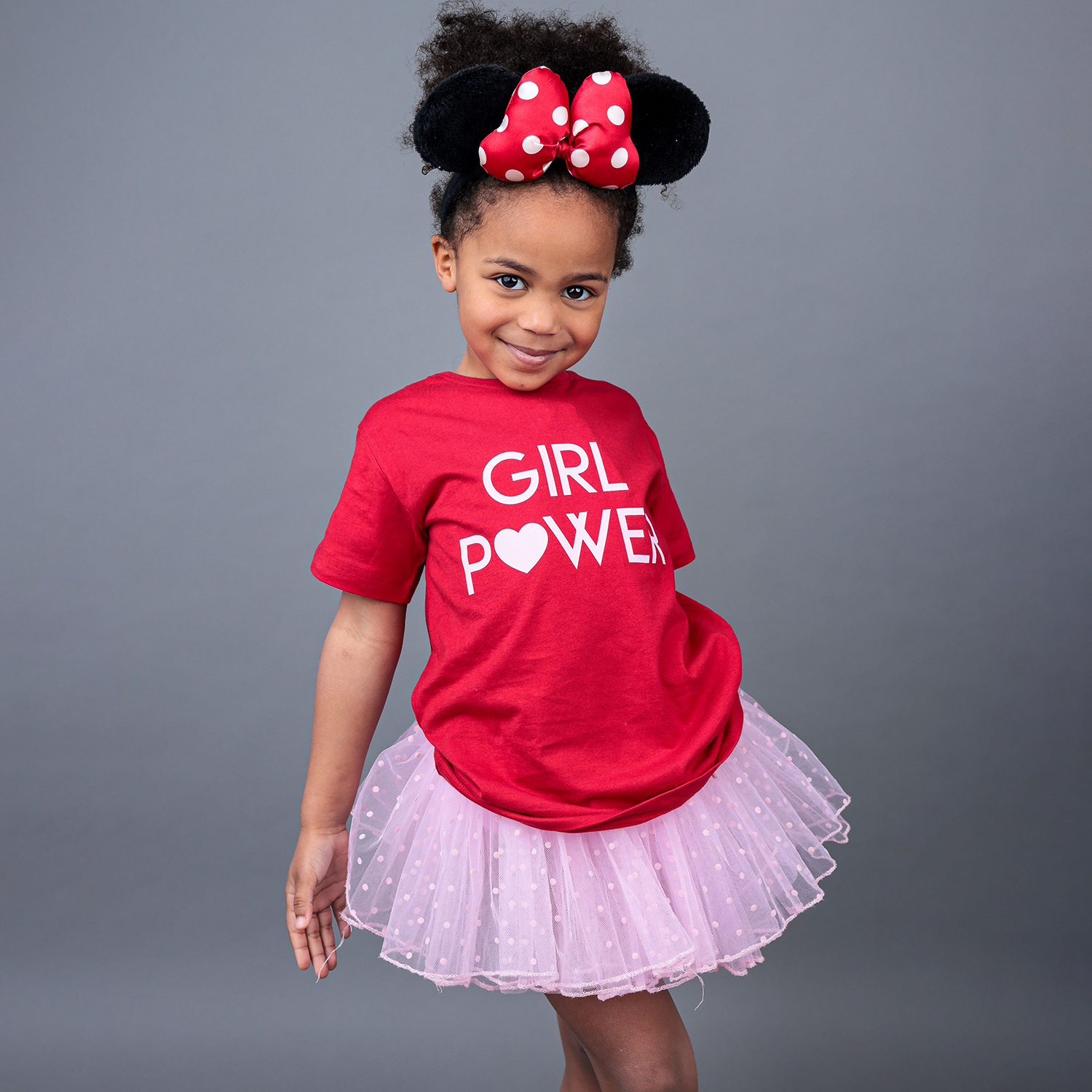 Girl power' kind shirt met korte mouwen
