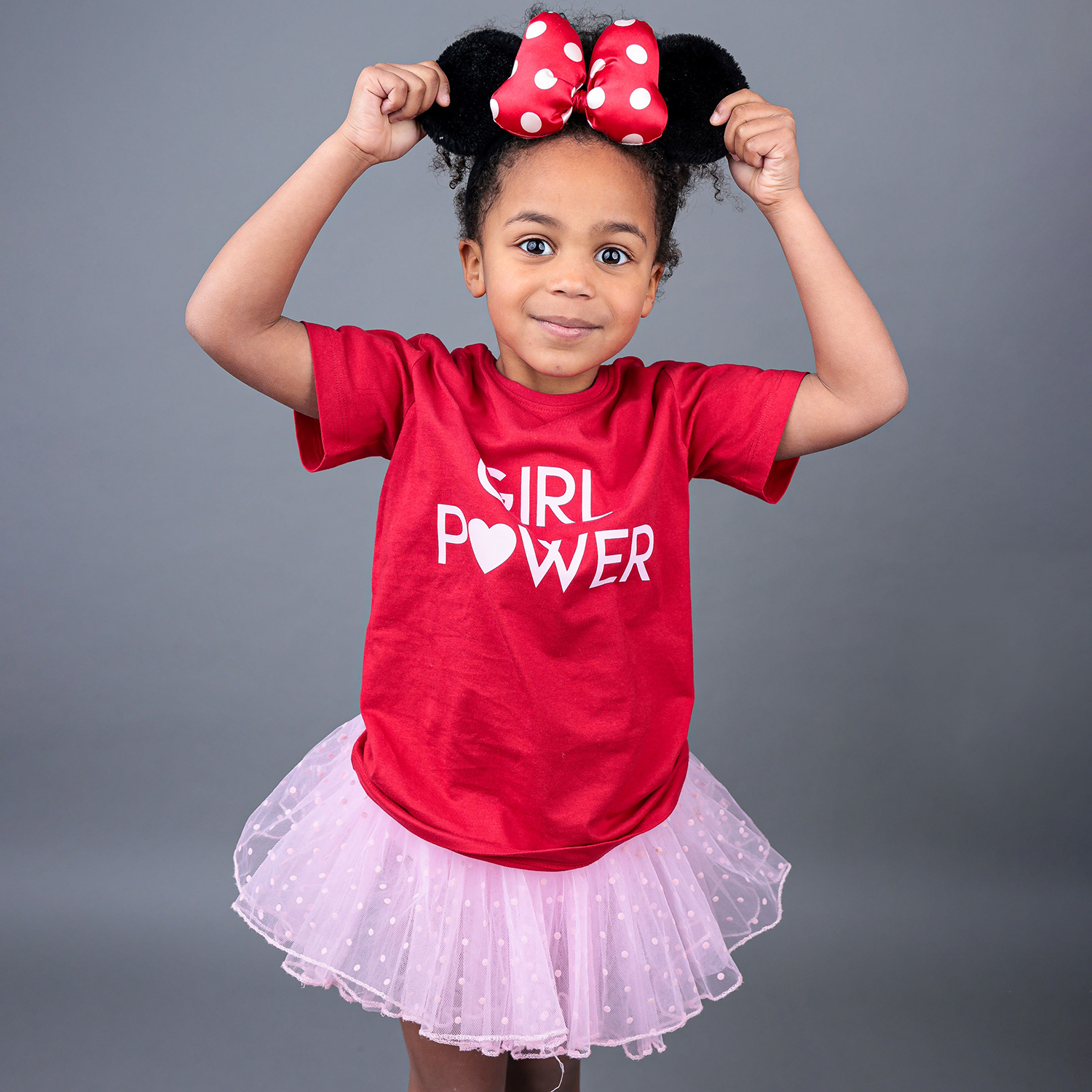 Girl power' kind shirt met korte mouwen