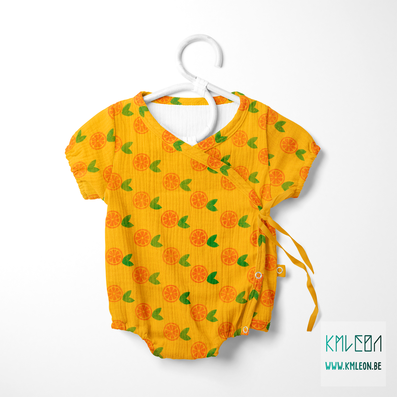 Sinaasappels blokprint stof