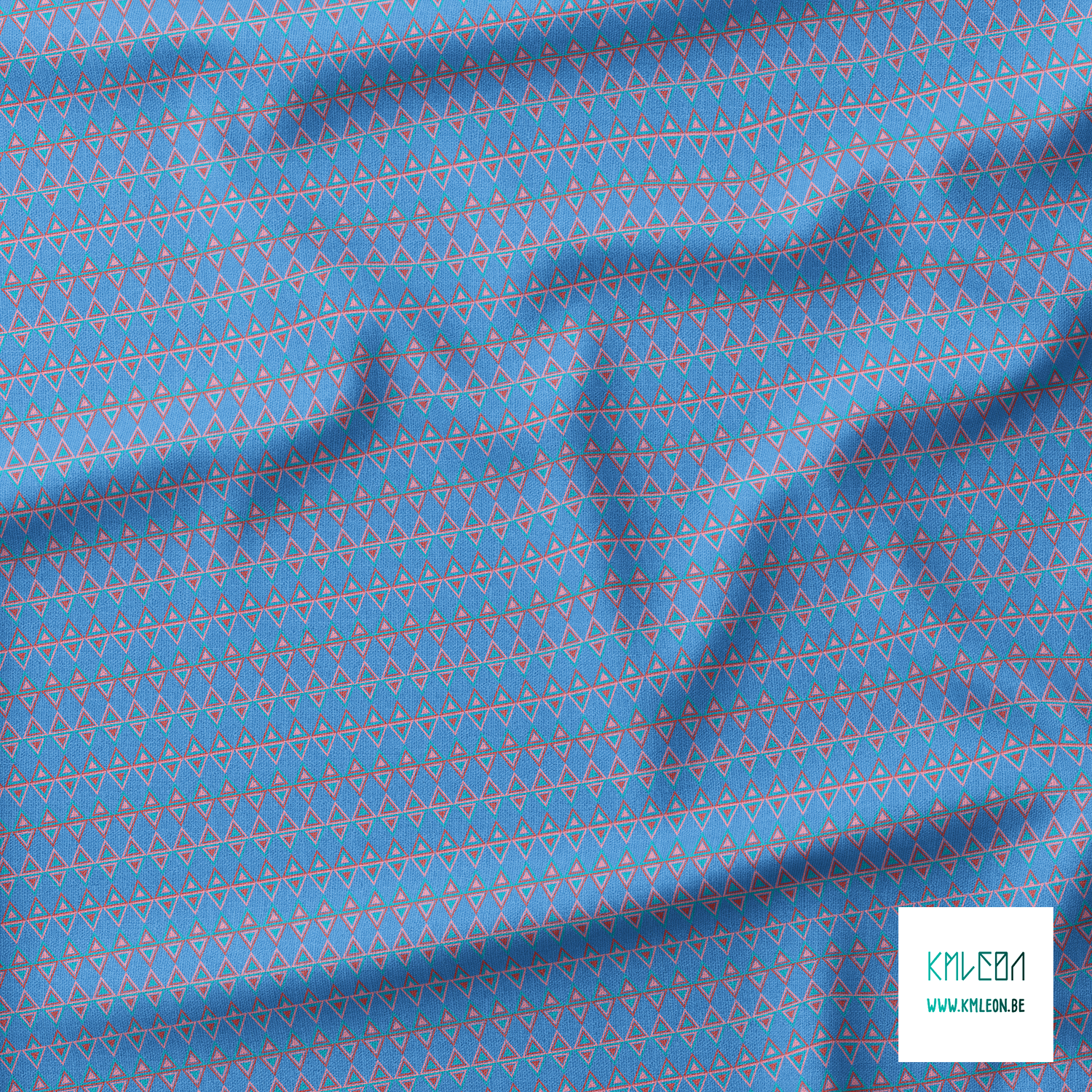 Rode, roze en blauwgroene driehoeken