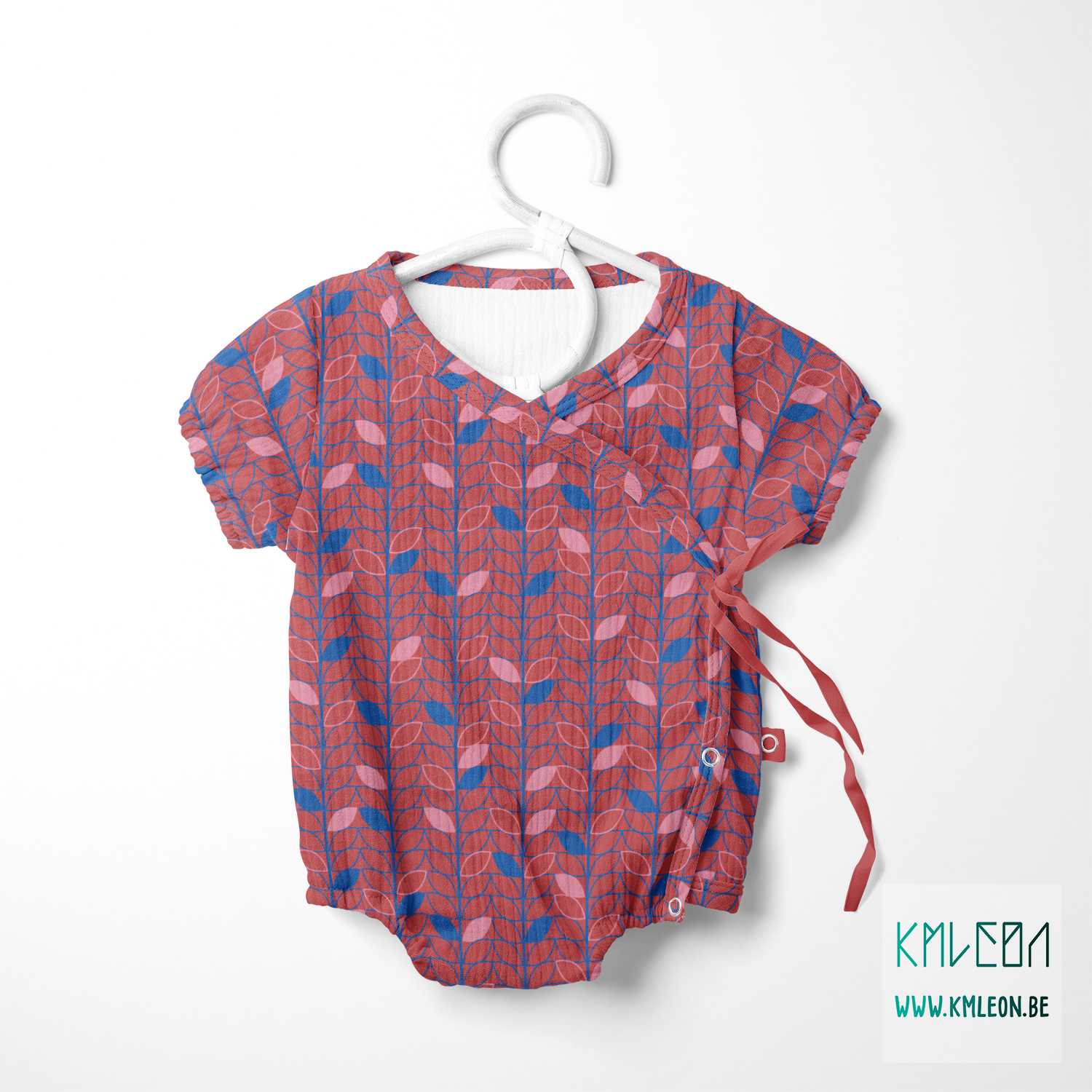 Roze en blauwe blaadjes stof