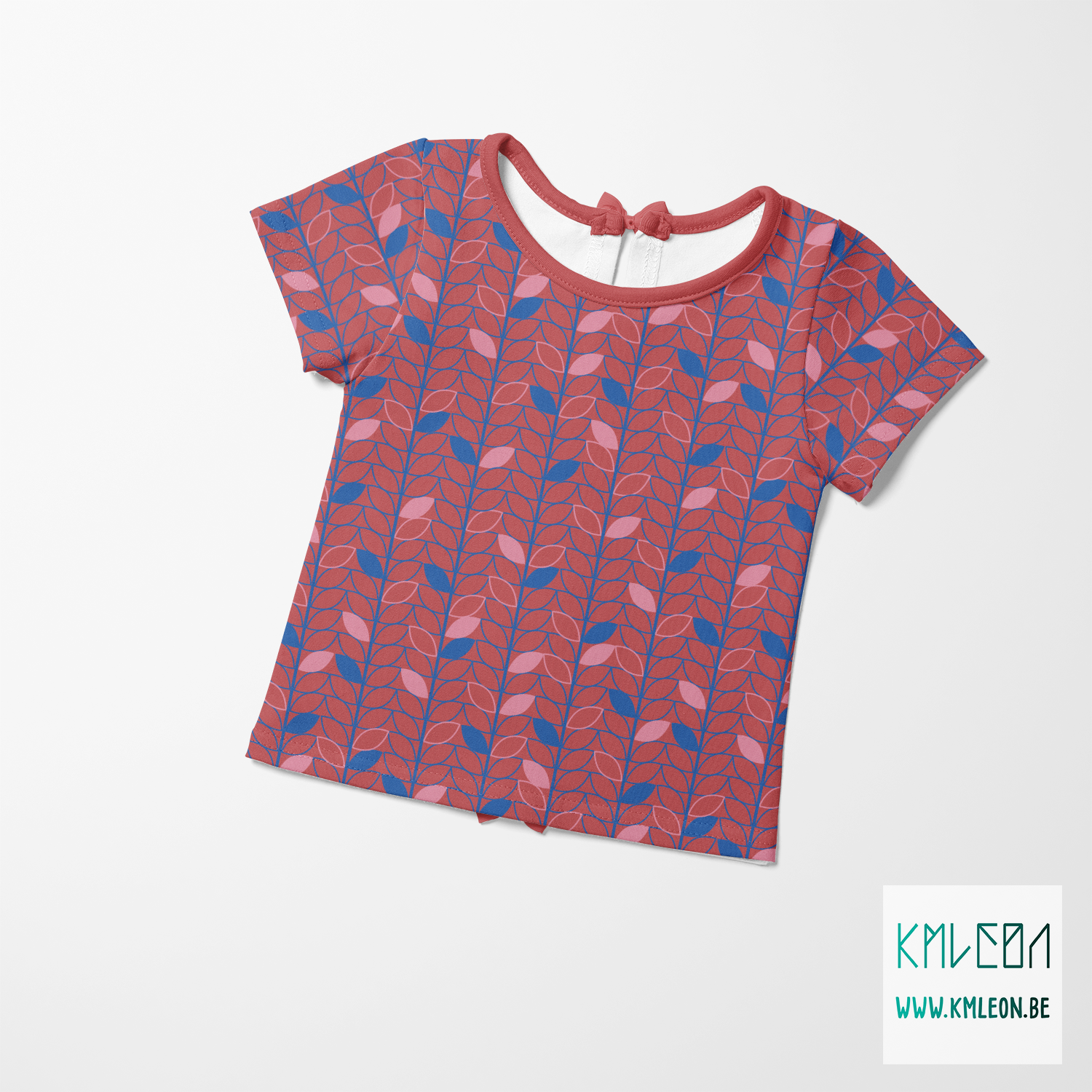 Roze en blauwe blaadjes stof