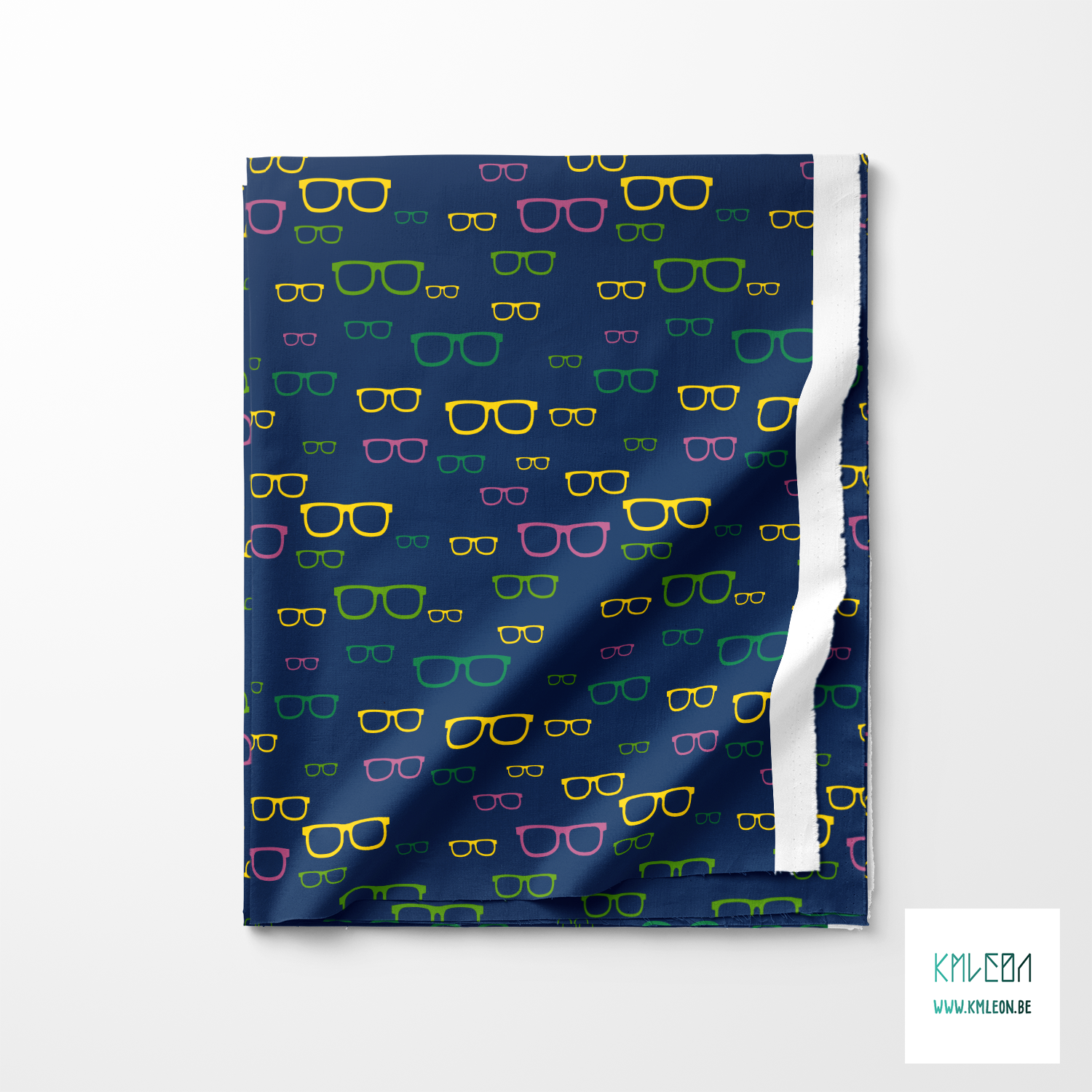 Roze, groene en gele brillen stof