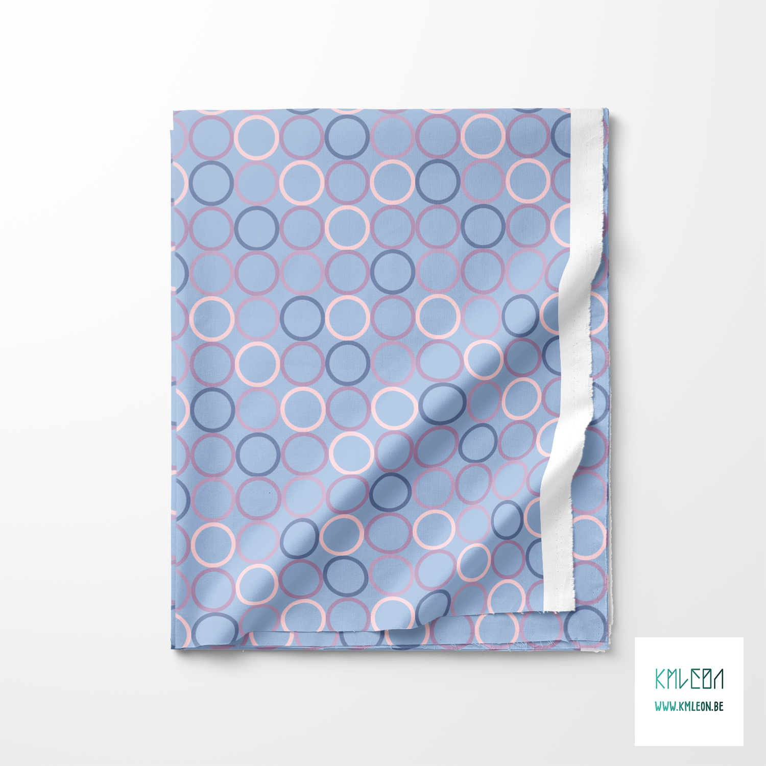 Willekeurige roze, paarse en blauwe cirkels stof