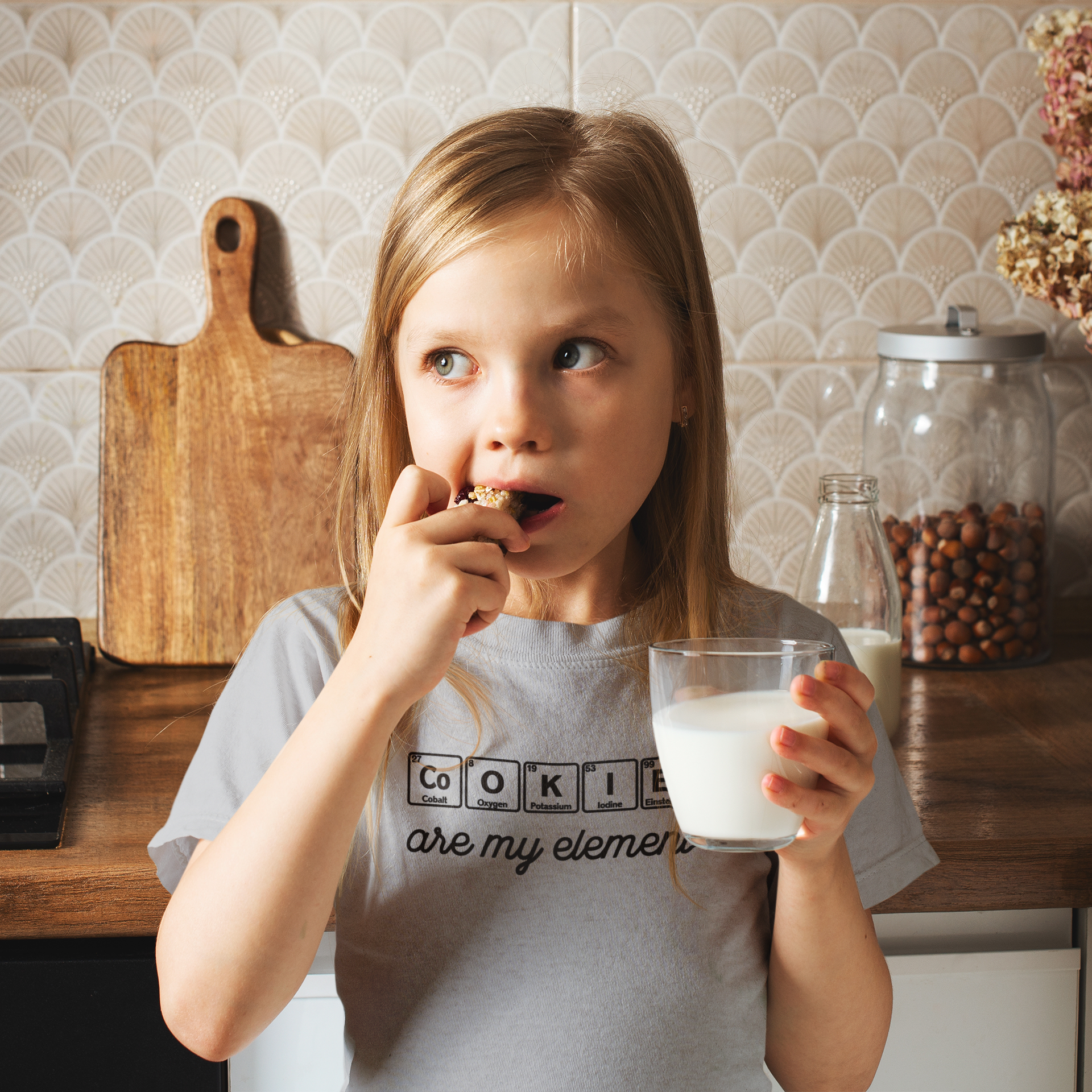 Cookies are my element' kind shirt met korte mouwen