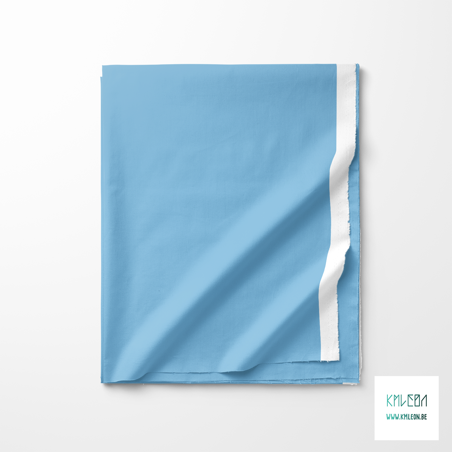 Uni korenbloem blauw stof