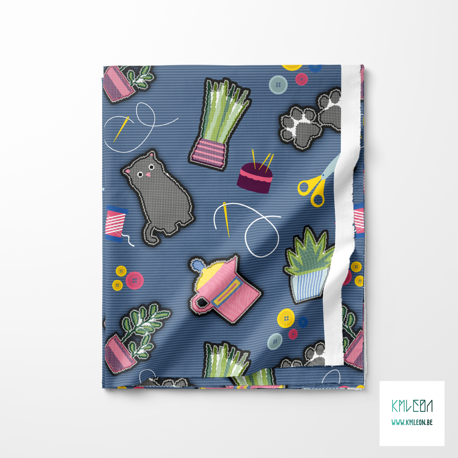 Kruissteek patches stof