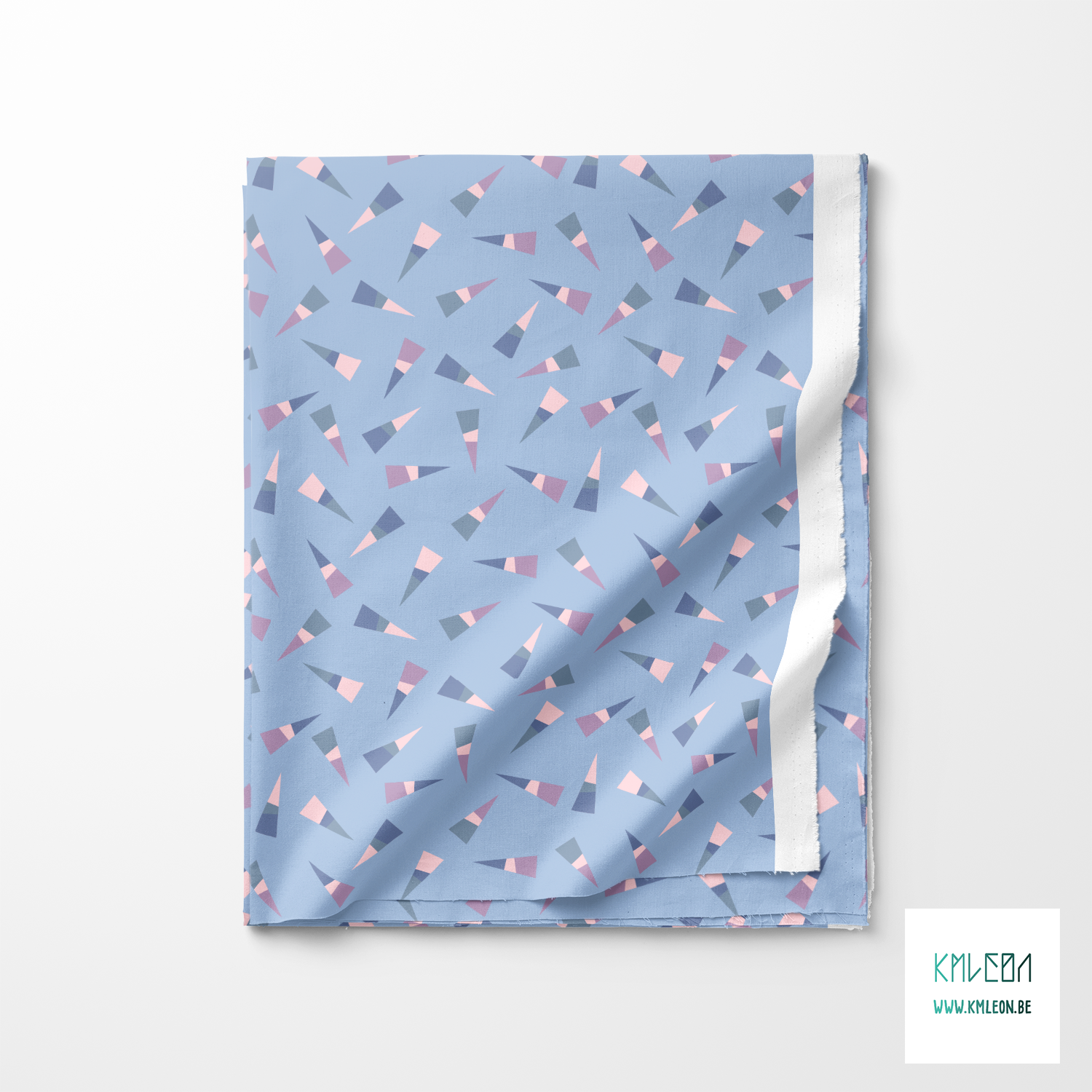 Roze, paarse en blauwe driehoeken stof