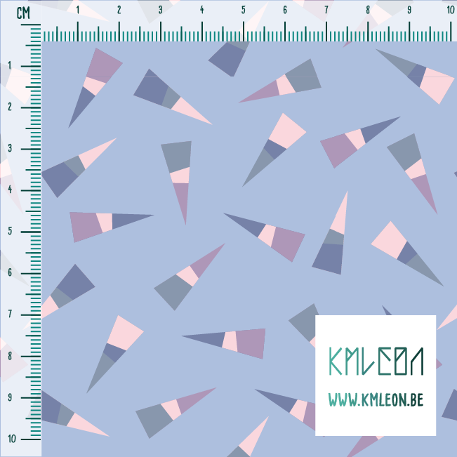 Roze, paarse en blauwe driehoeken stof