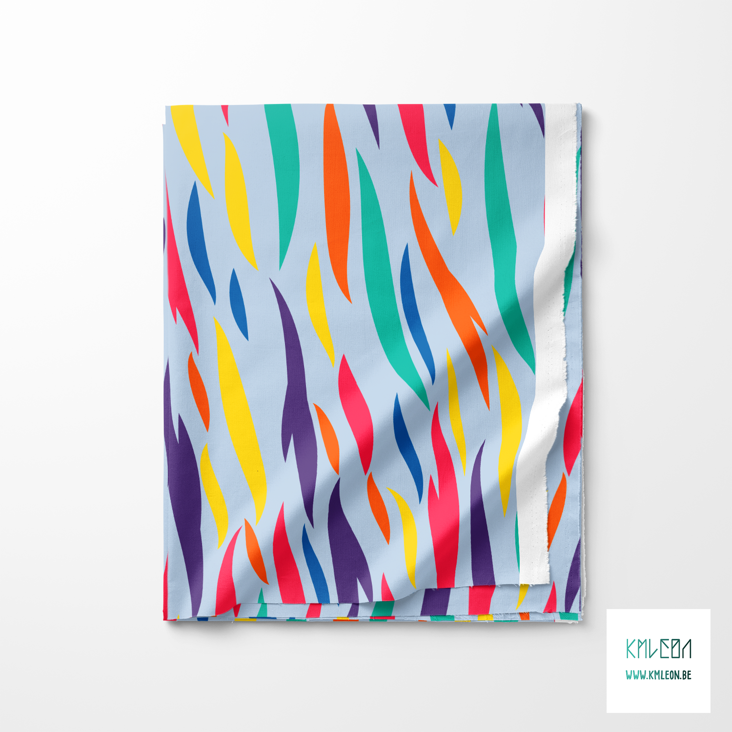 Veelkleurige vertikale tijgerstrepen stof