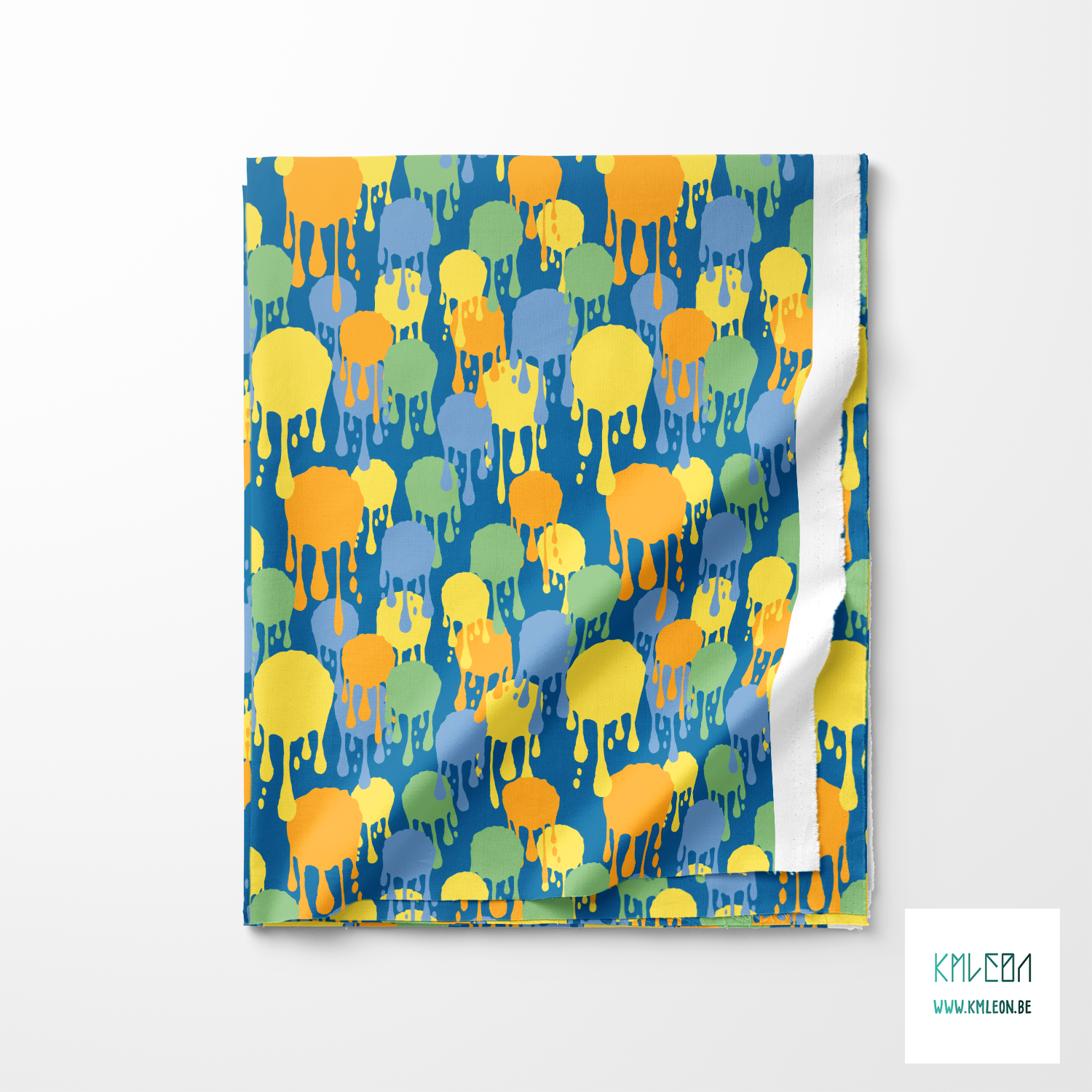 Blauwe, groene, gele en oranje graffiti stof