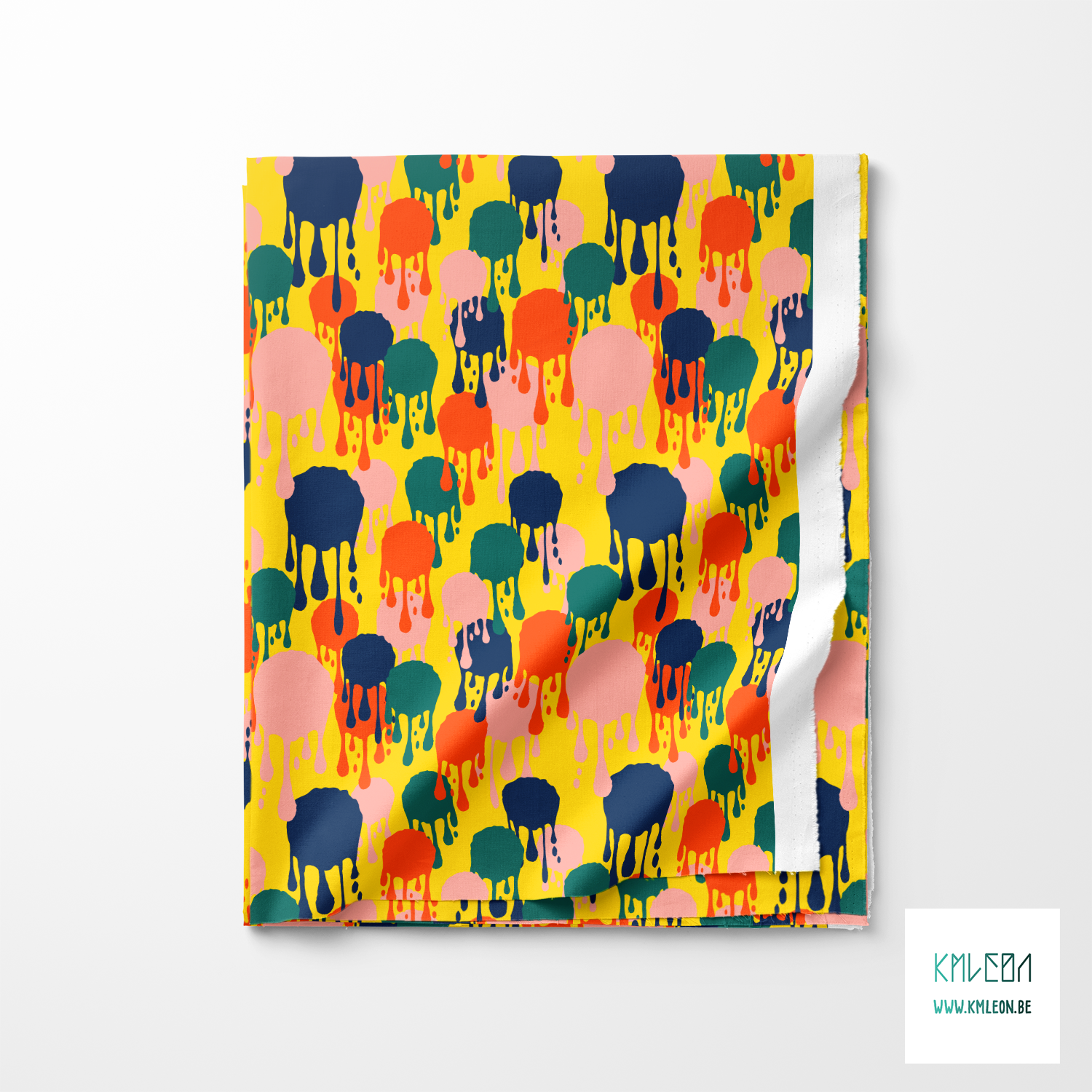 Oranje, donkerblauwe, groene en roze graffiti stof