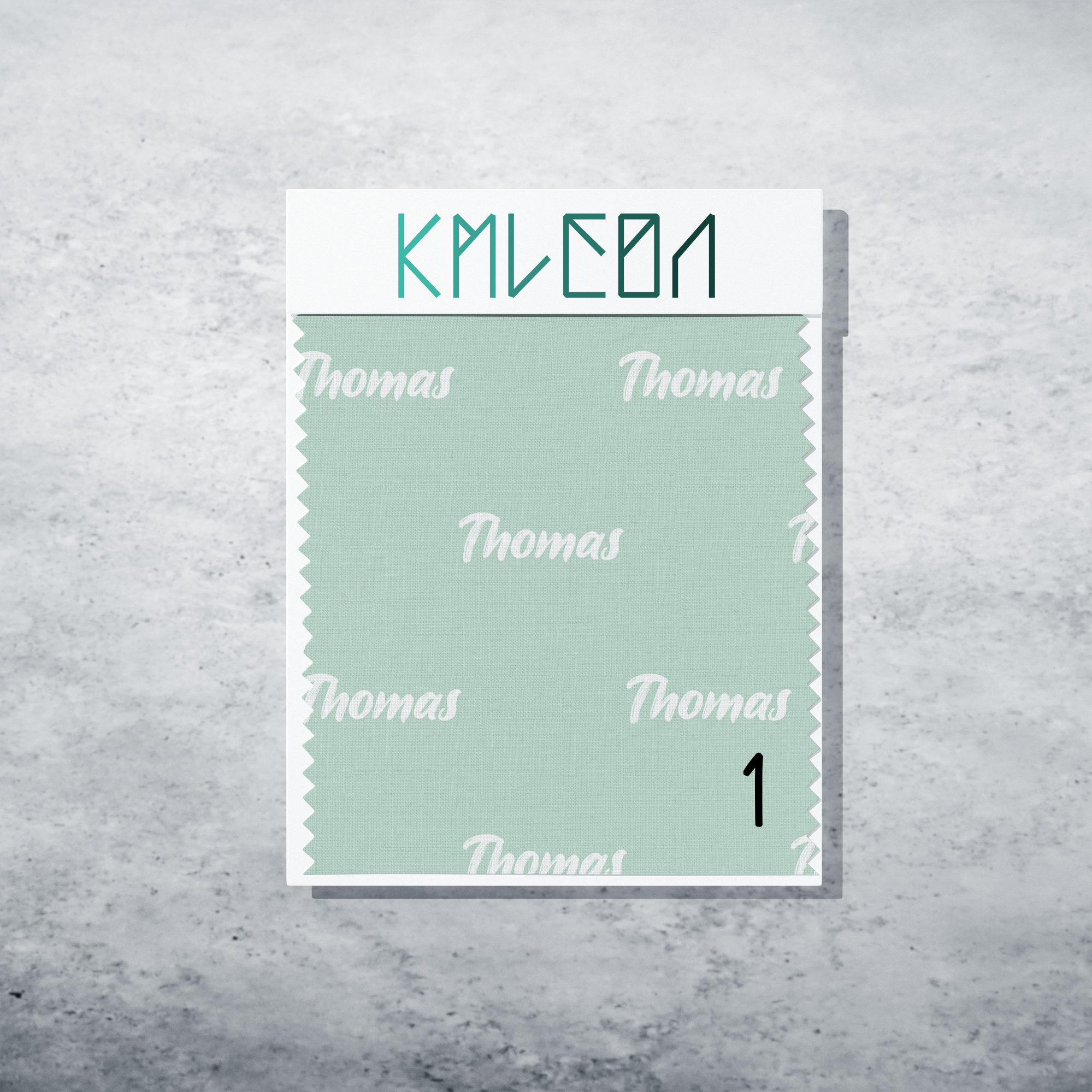 Gepersonaliseerde stof in aero blauw