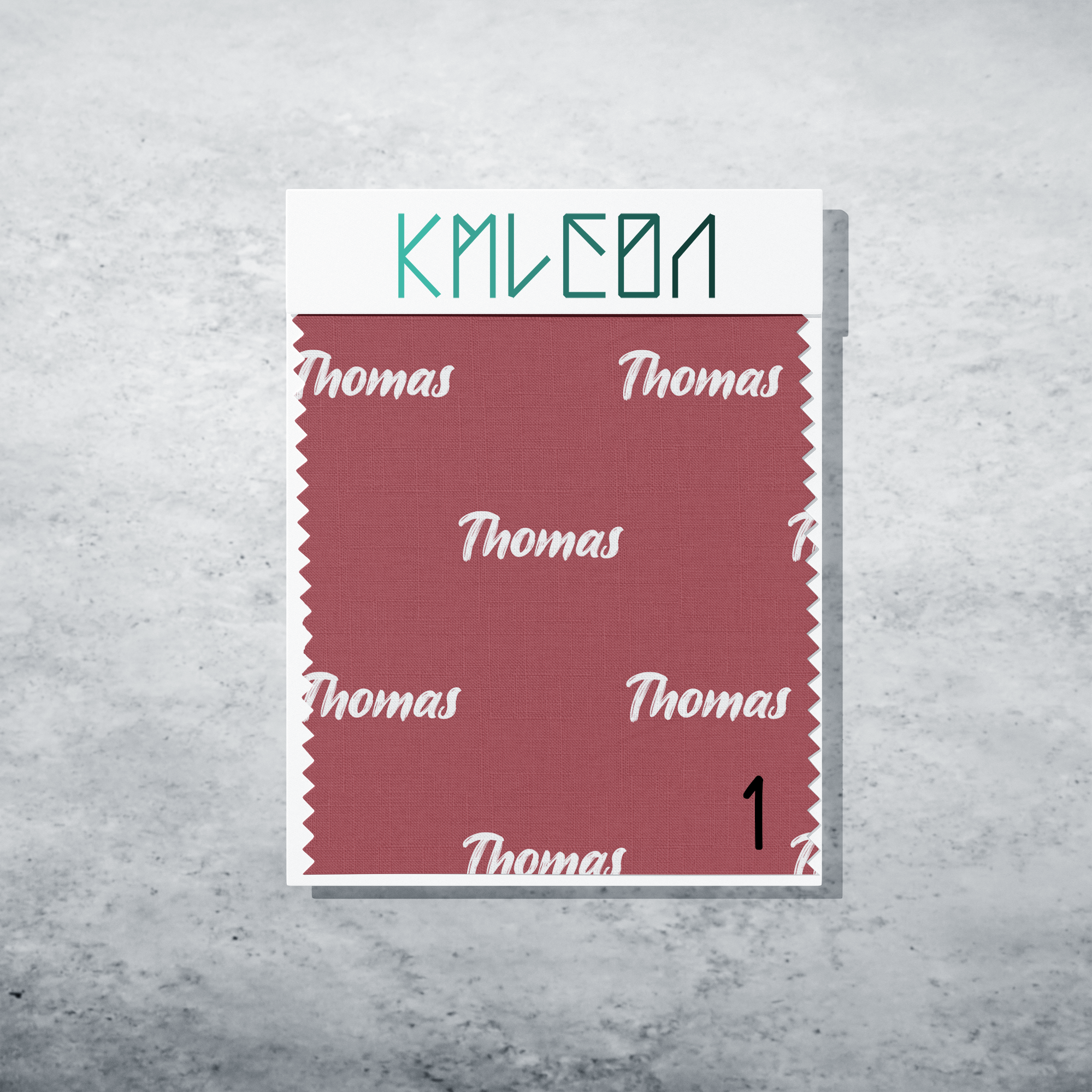 Gepersonaliseerde stof in pikante saus rood