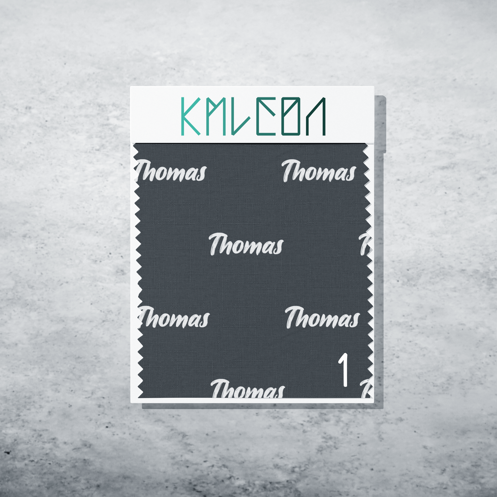 Gepersonaliseerde stof in verduisterend grijs