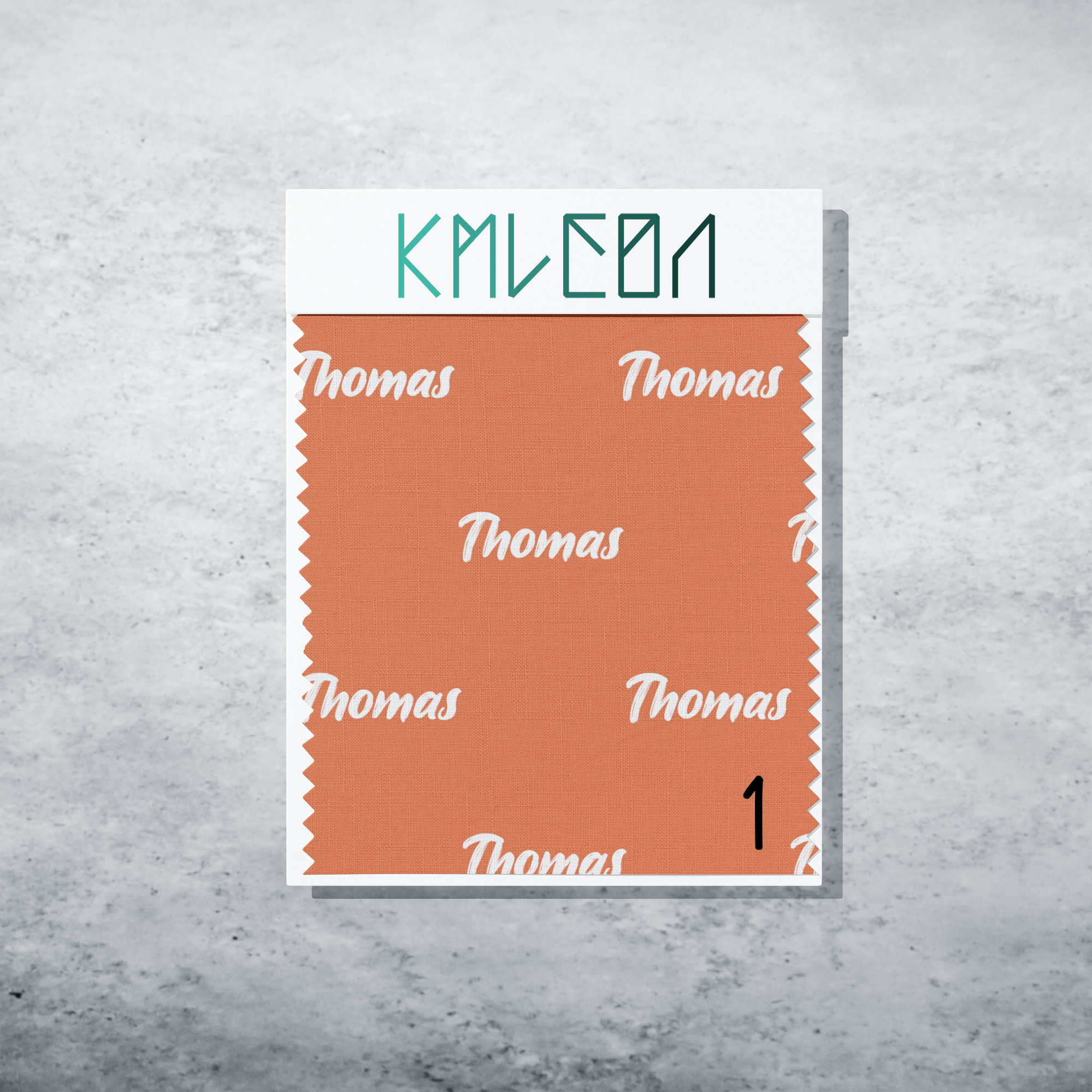 Gepersonaliseerde stof in koraalrood