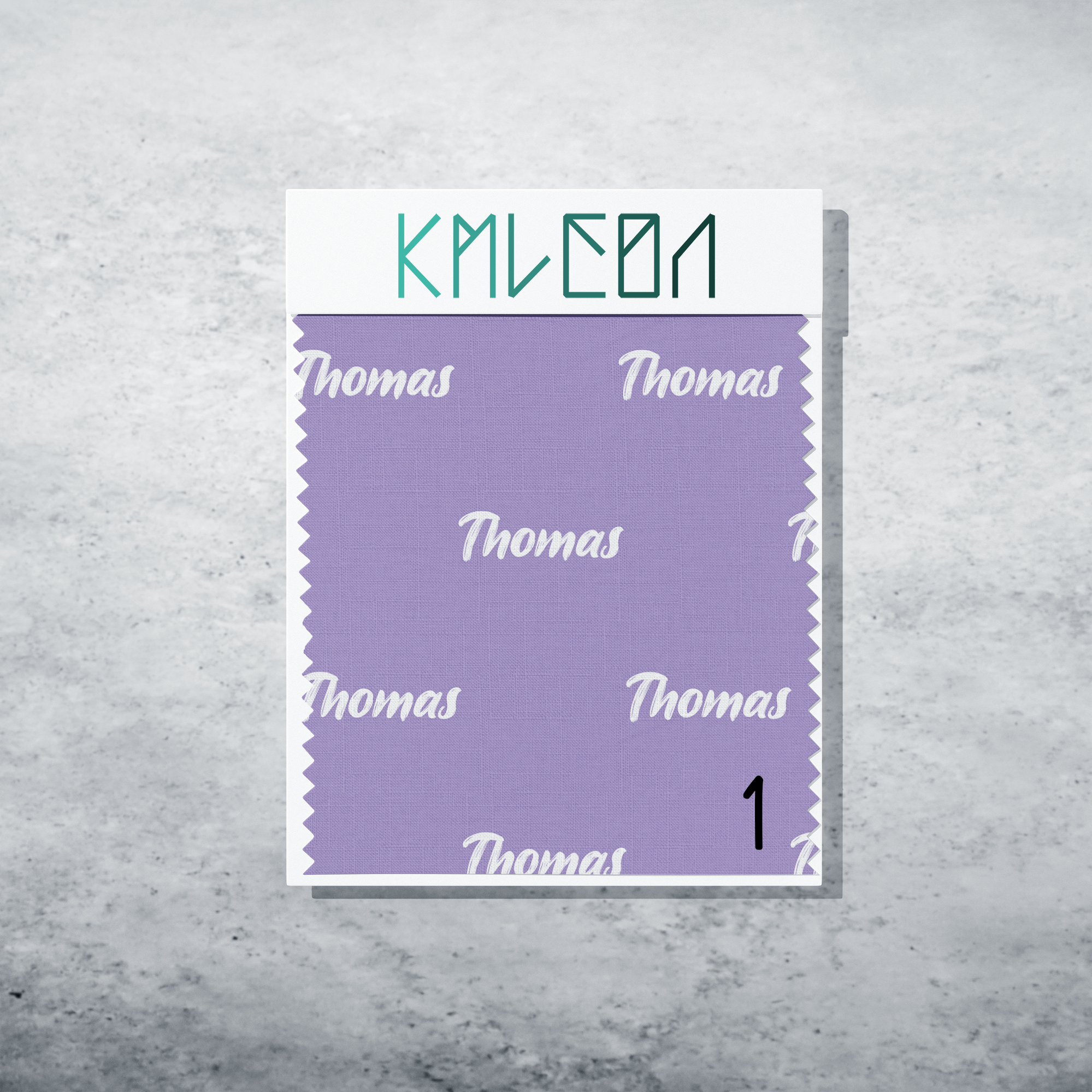 Gepersonaliseerde stof in duivenprieel paars