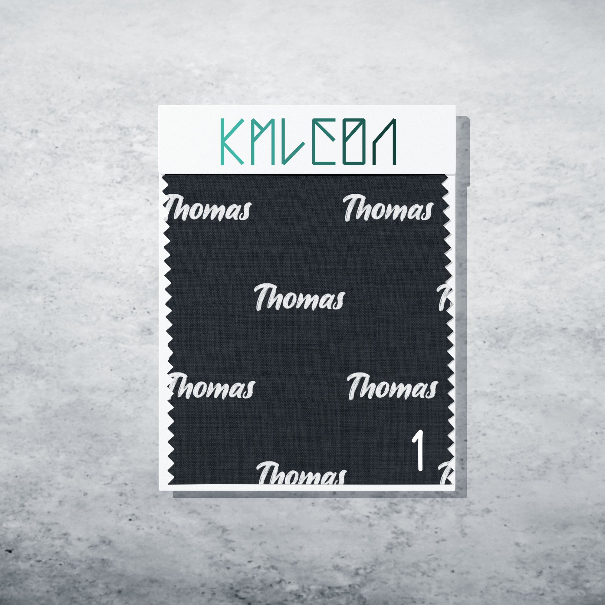 Gepersonaliseerde stof in nero grijs