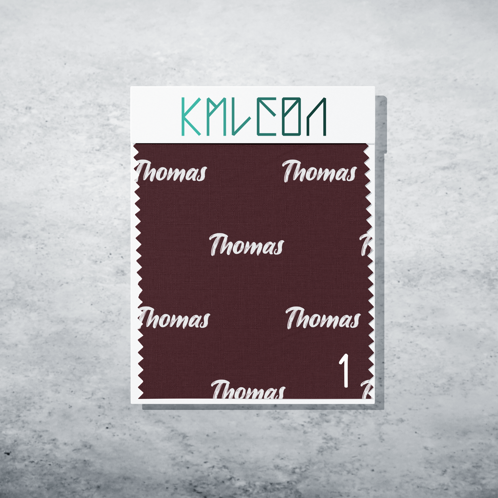 Gepersonaliseerde stof in zeehondenbruin