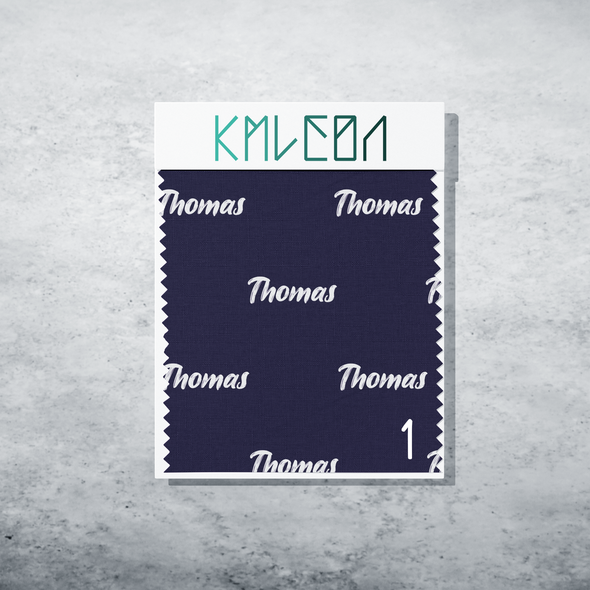 Gepersonaliseerde stof in aubergine