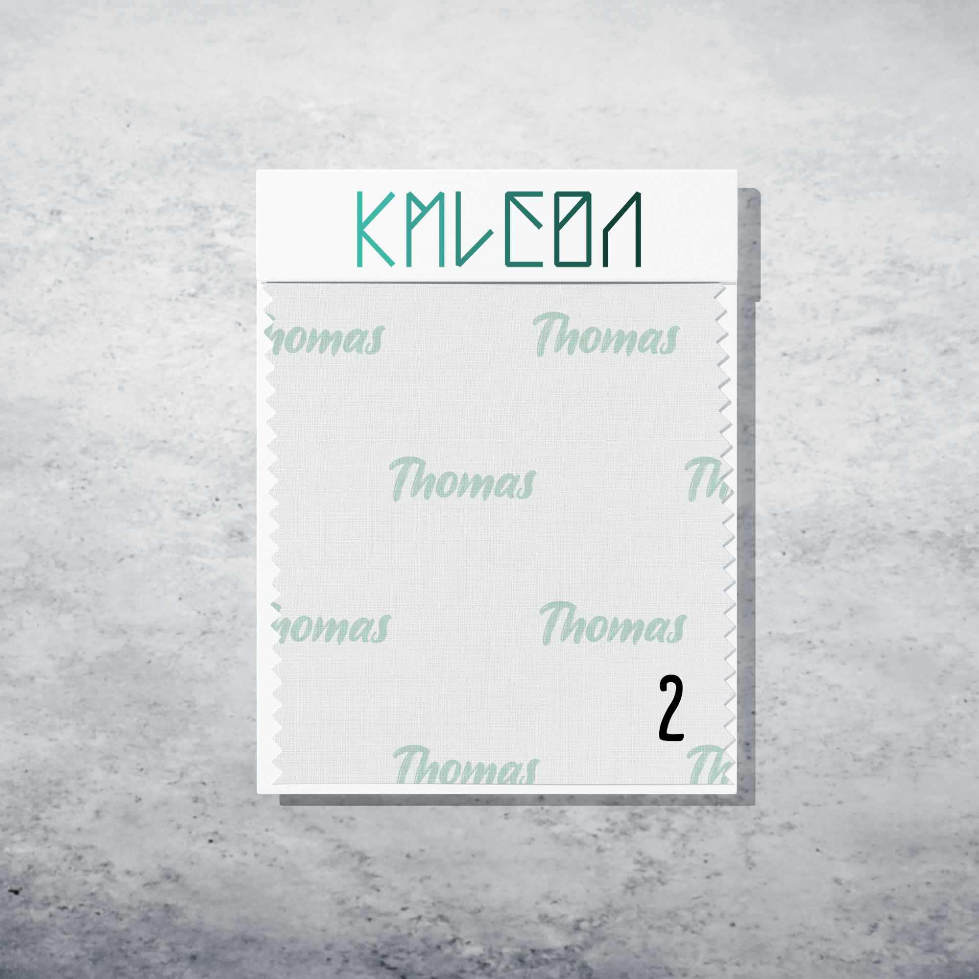 Gepersonaliseerde stof in aero blauw