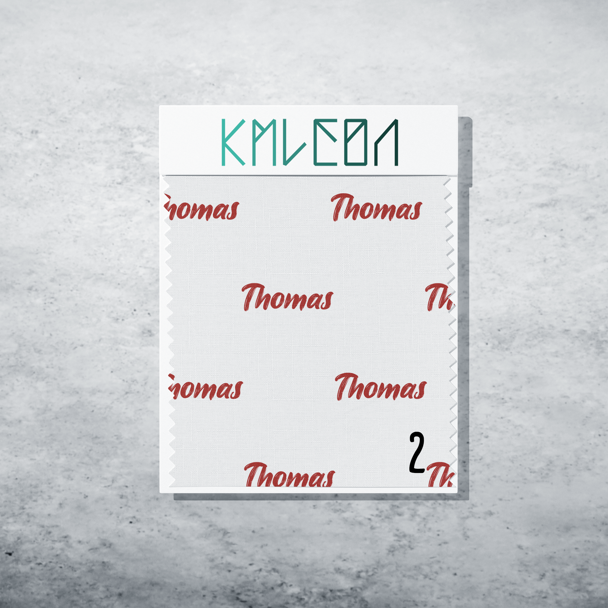 Gepersonaliseerde stof in perzisch rood