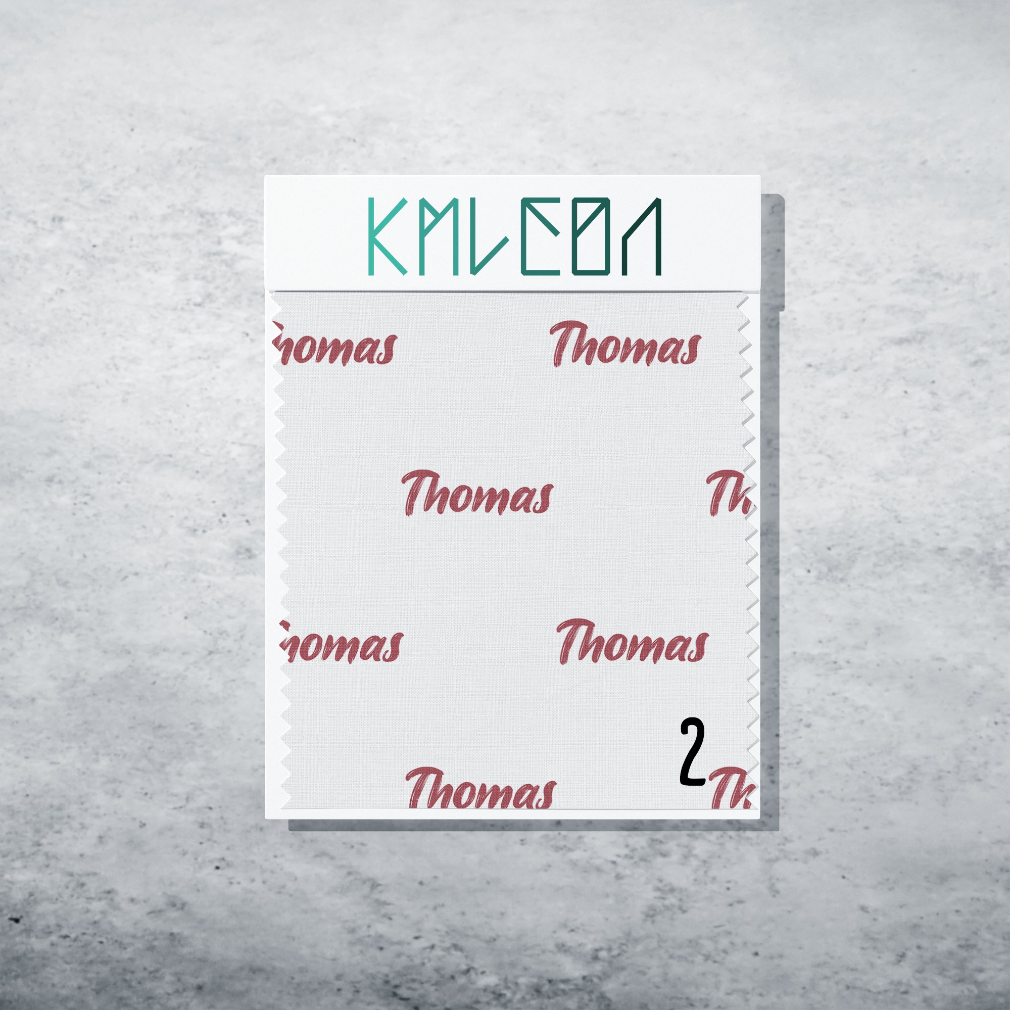 Gepersonaliseerde stof in pikante saus rood