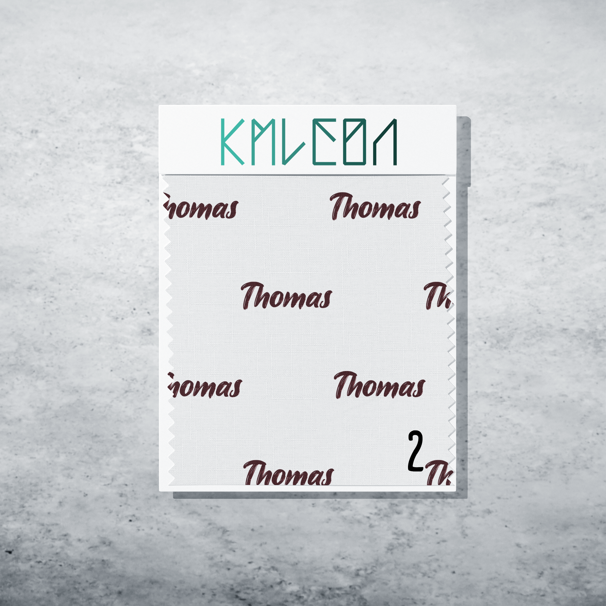 Gepersonaliseerde stof in zeehondenbruin