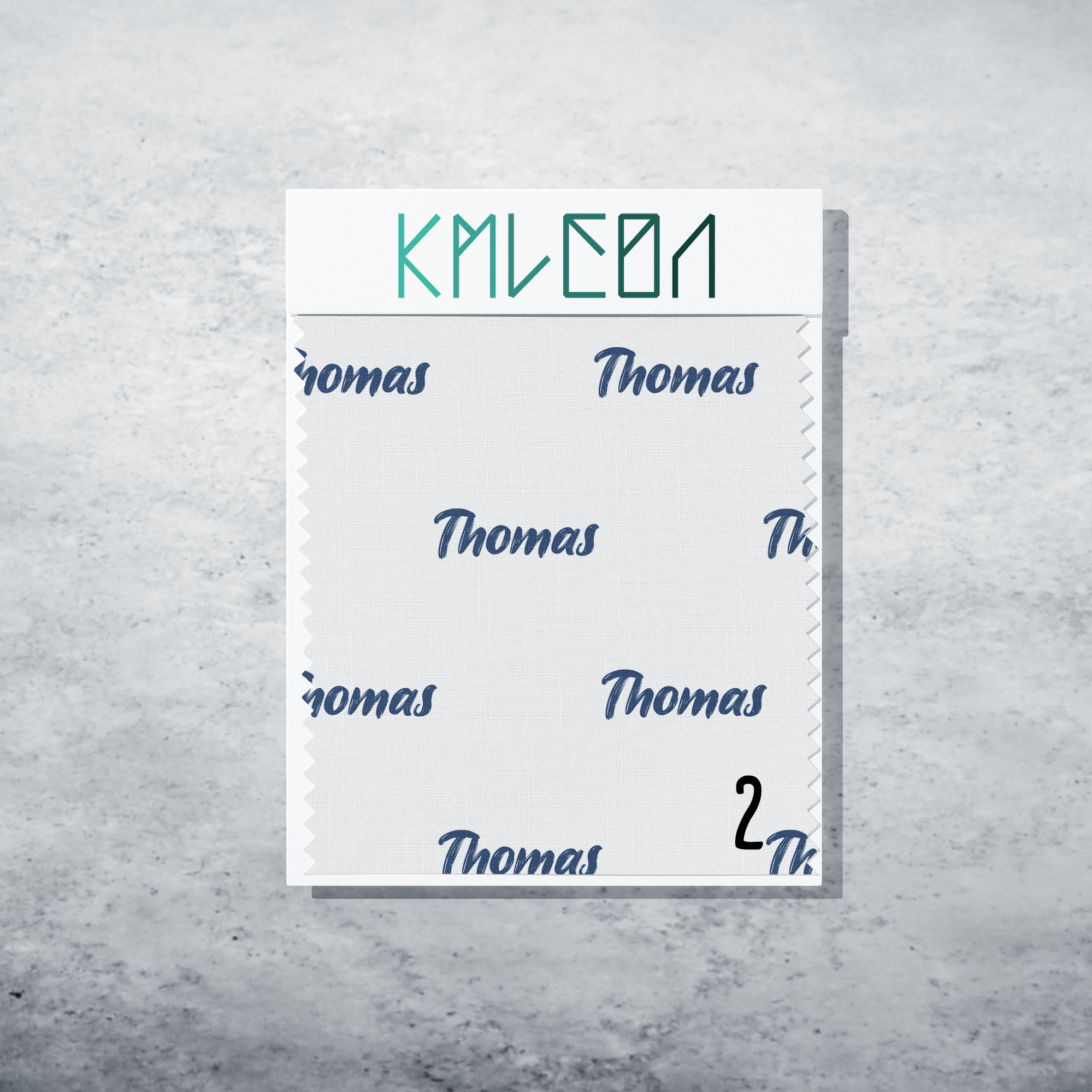 Gepersonaliseerde stof in pruisisch blauw