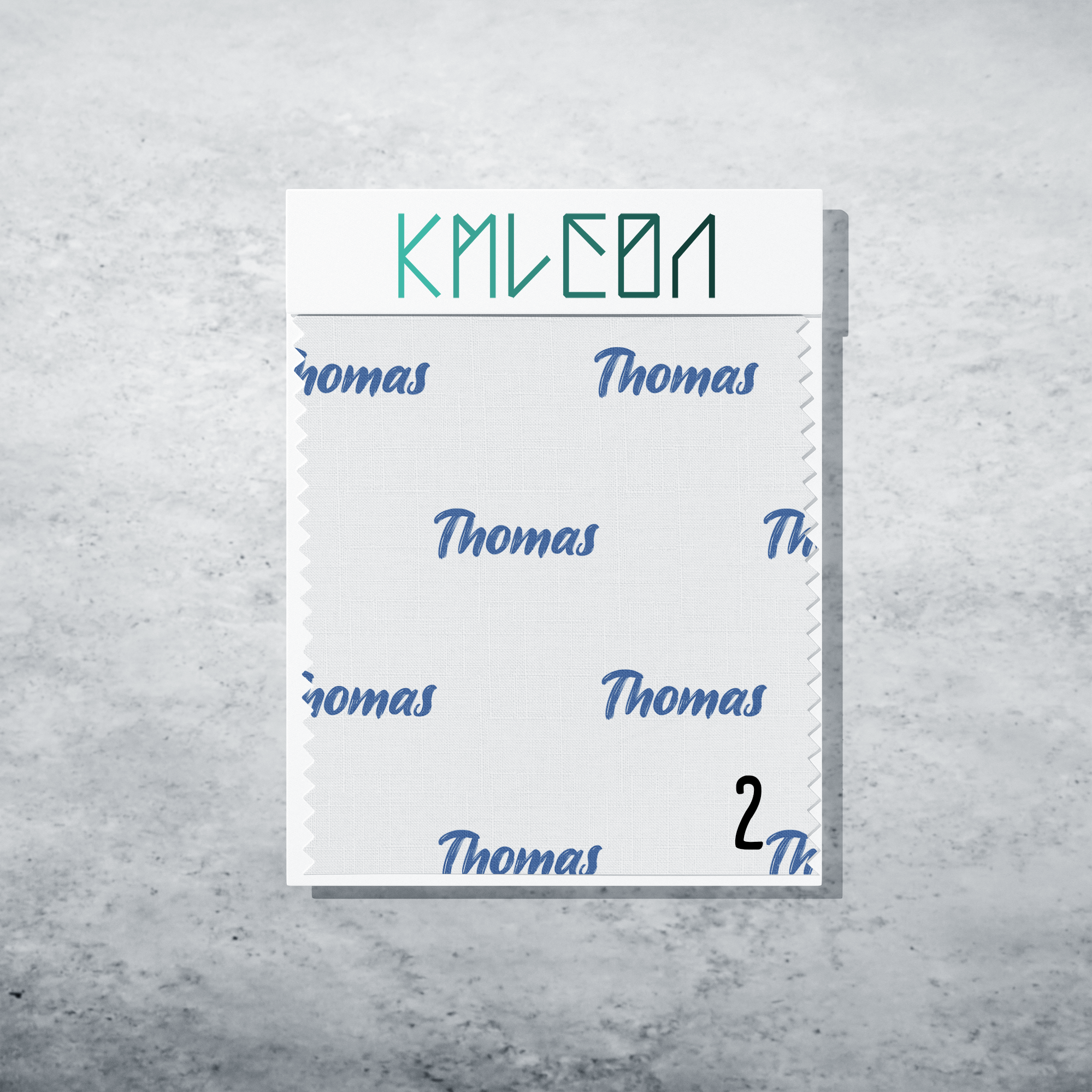 Gepersonaliseerde stof in donker denimblauw