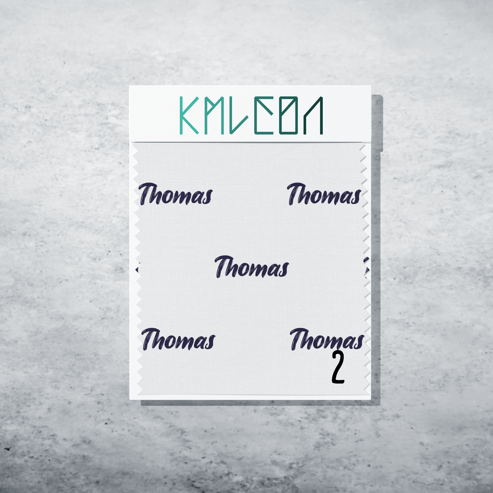 Gepersonaliseerde stof in aubergine