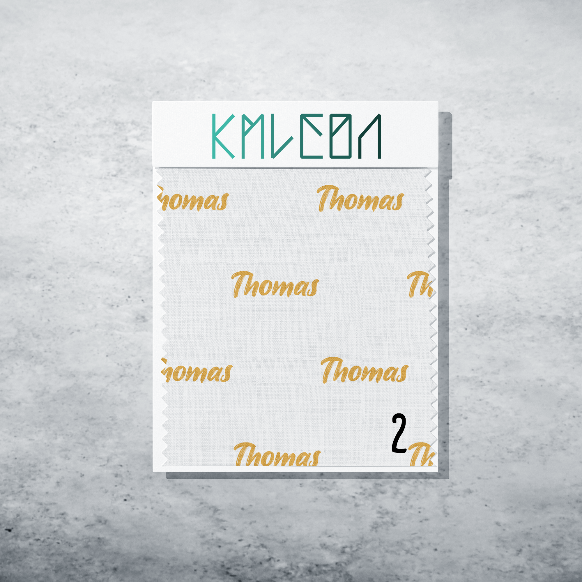 Gepersonaliseerde stof in sinaasappelschil oranje