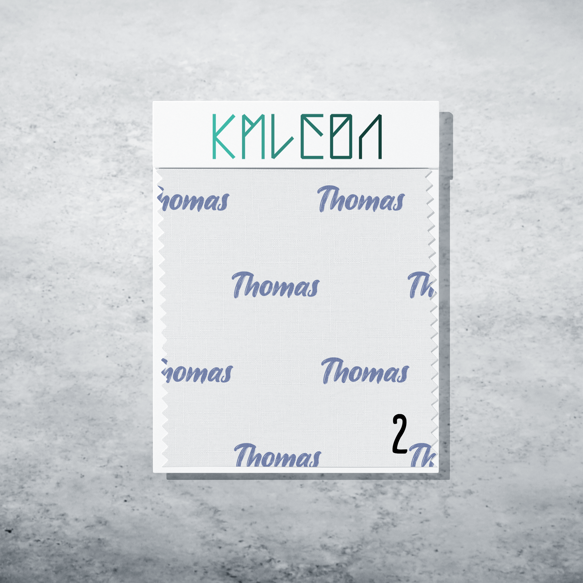 Gepersonaliseerde stof in scheepskoelblauw