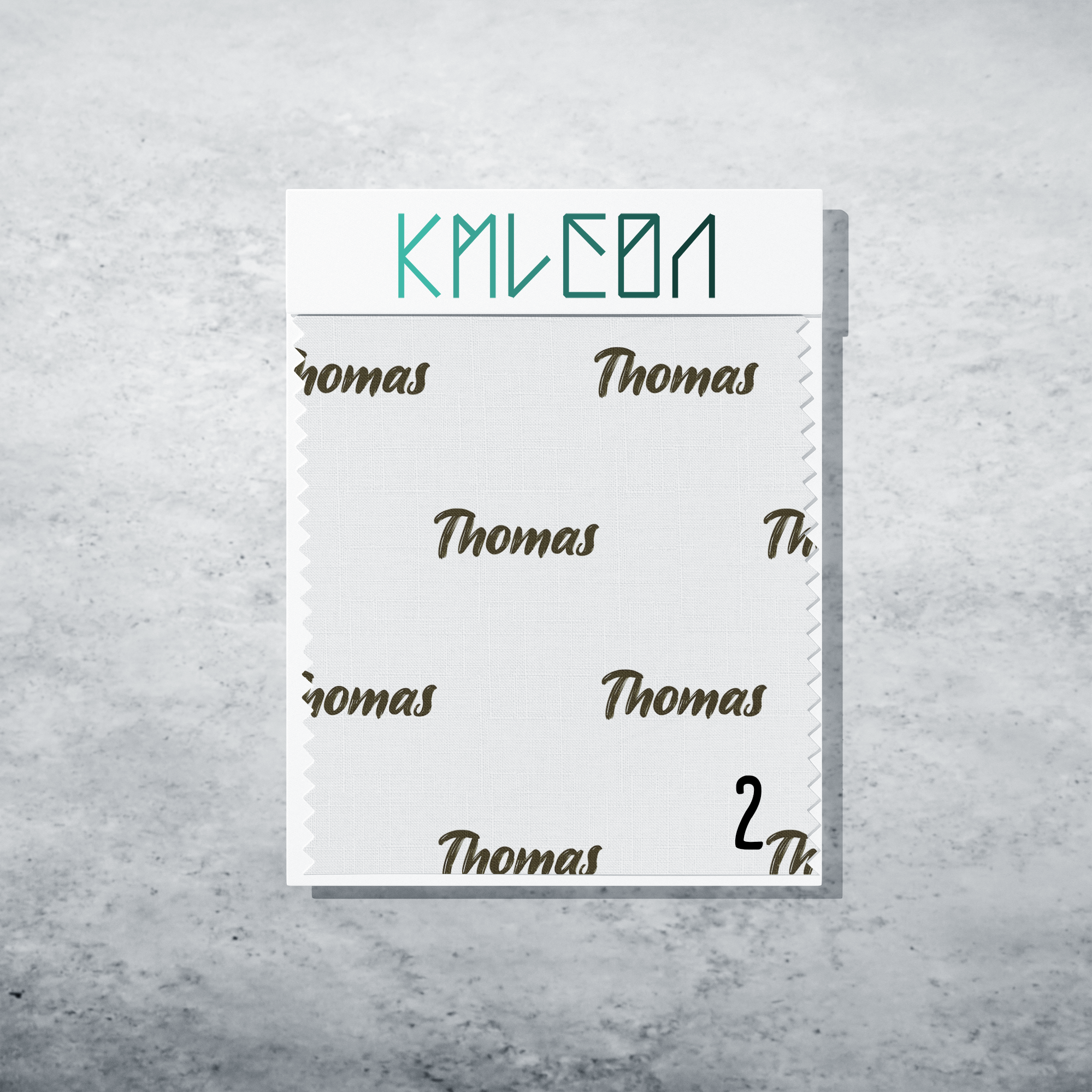 Gepersonaliseerde stof in mikado bruin