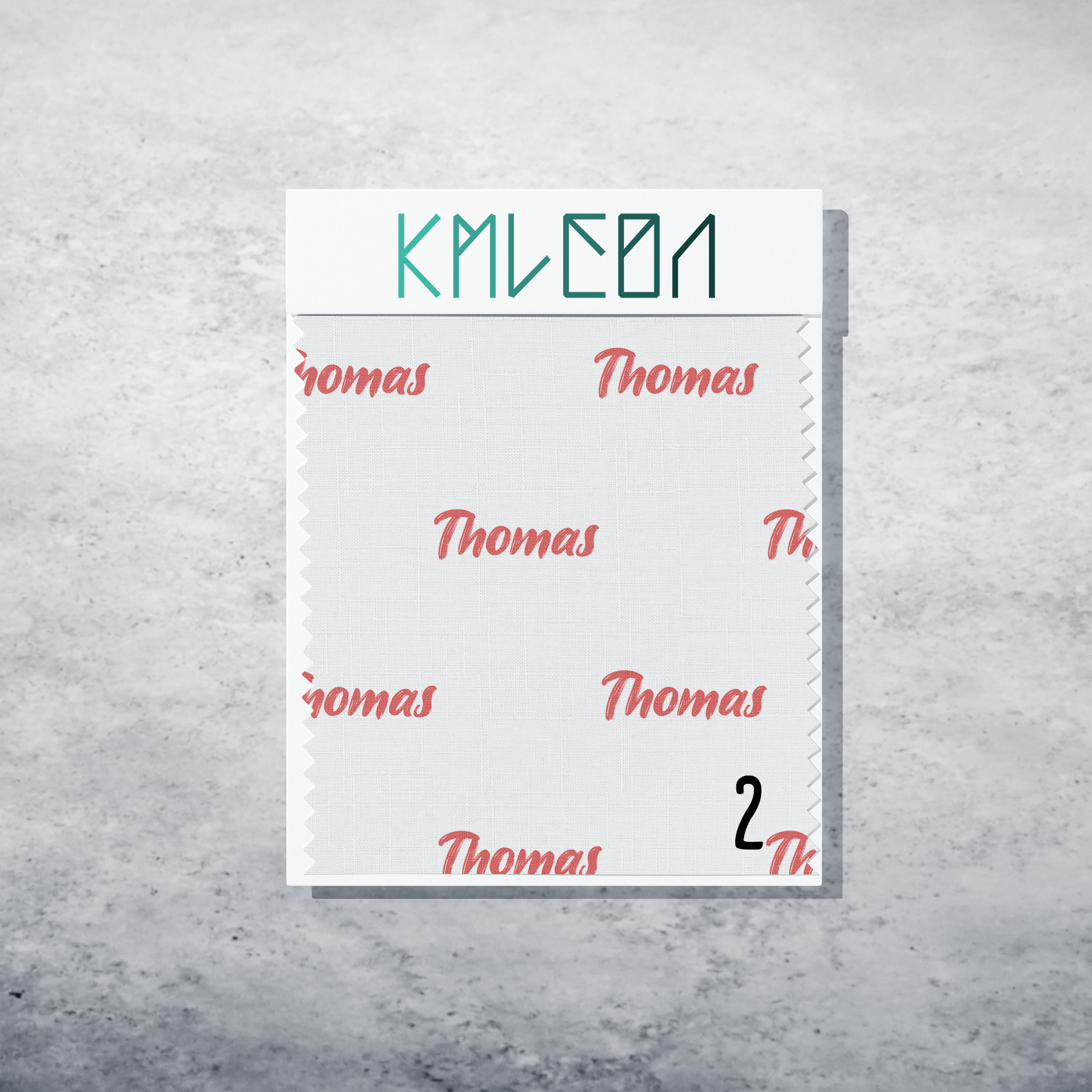 Gepersonaliseerde stof in diep koraalroze