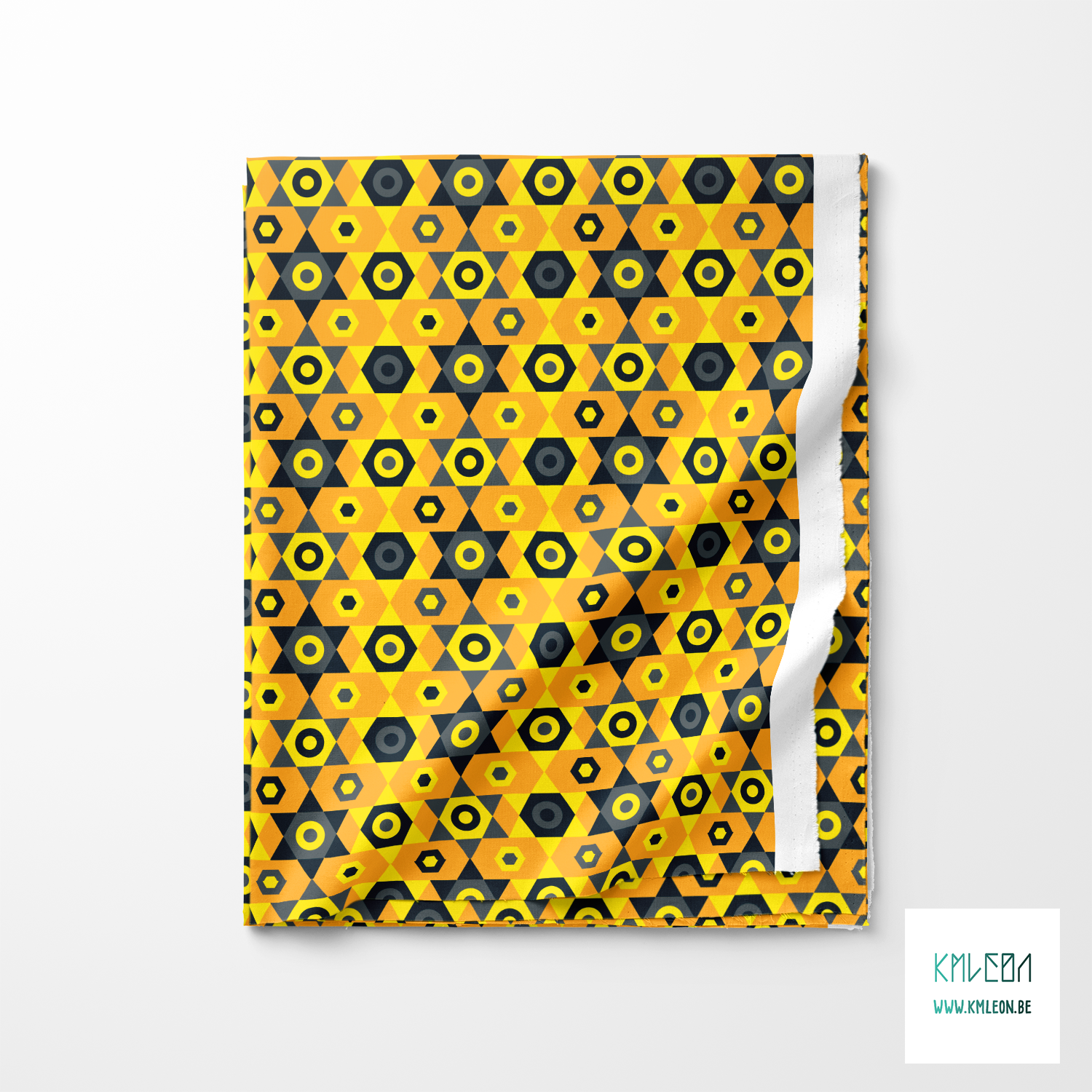 Gele, grijze, zwarte en donker blauwgroene sterren stof