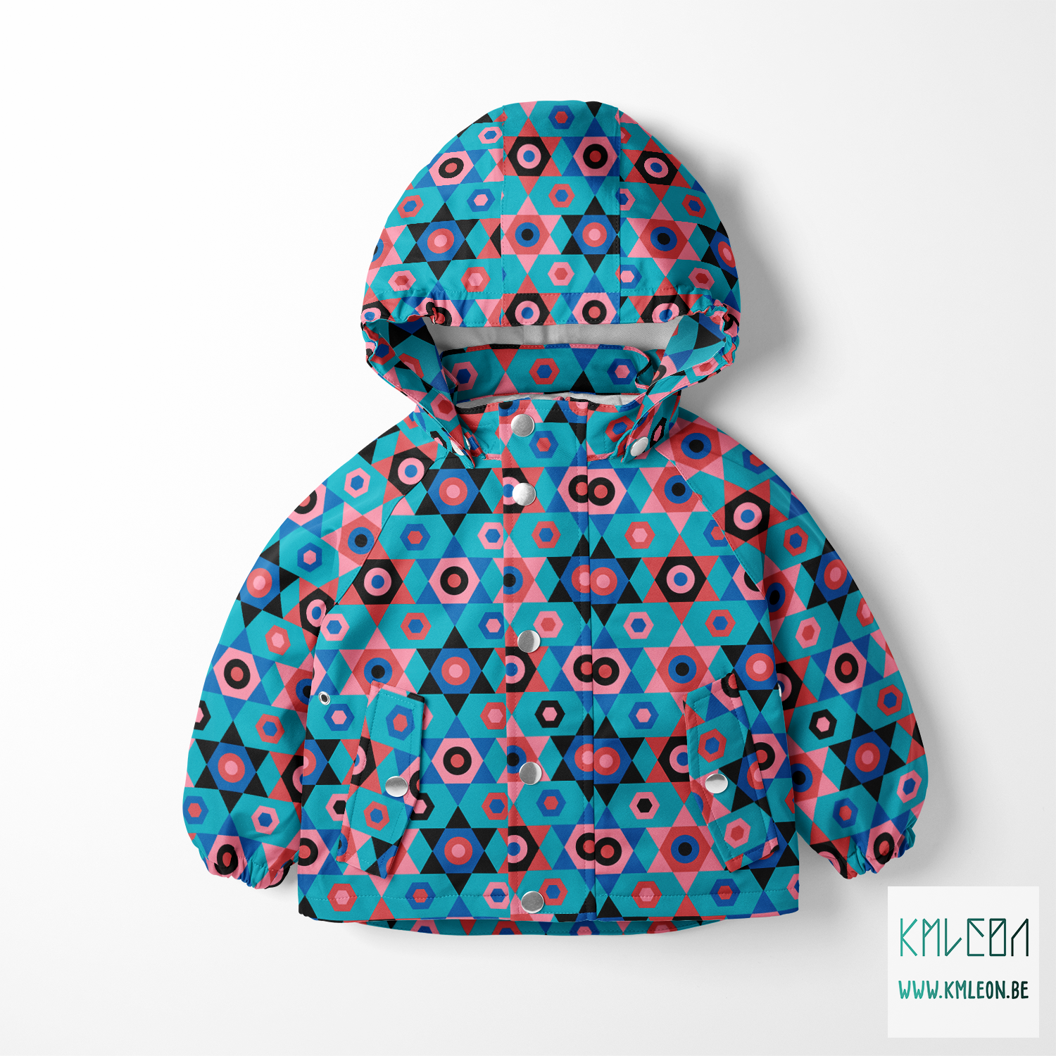 Roze, blauwe, rode en zwarte sterren stof