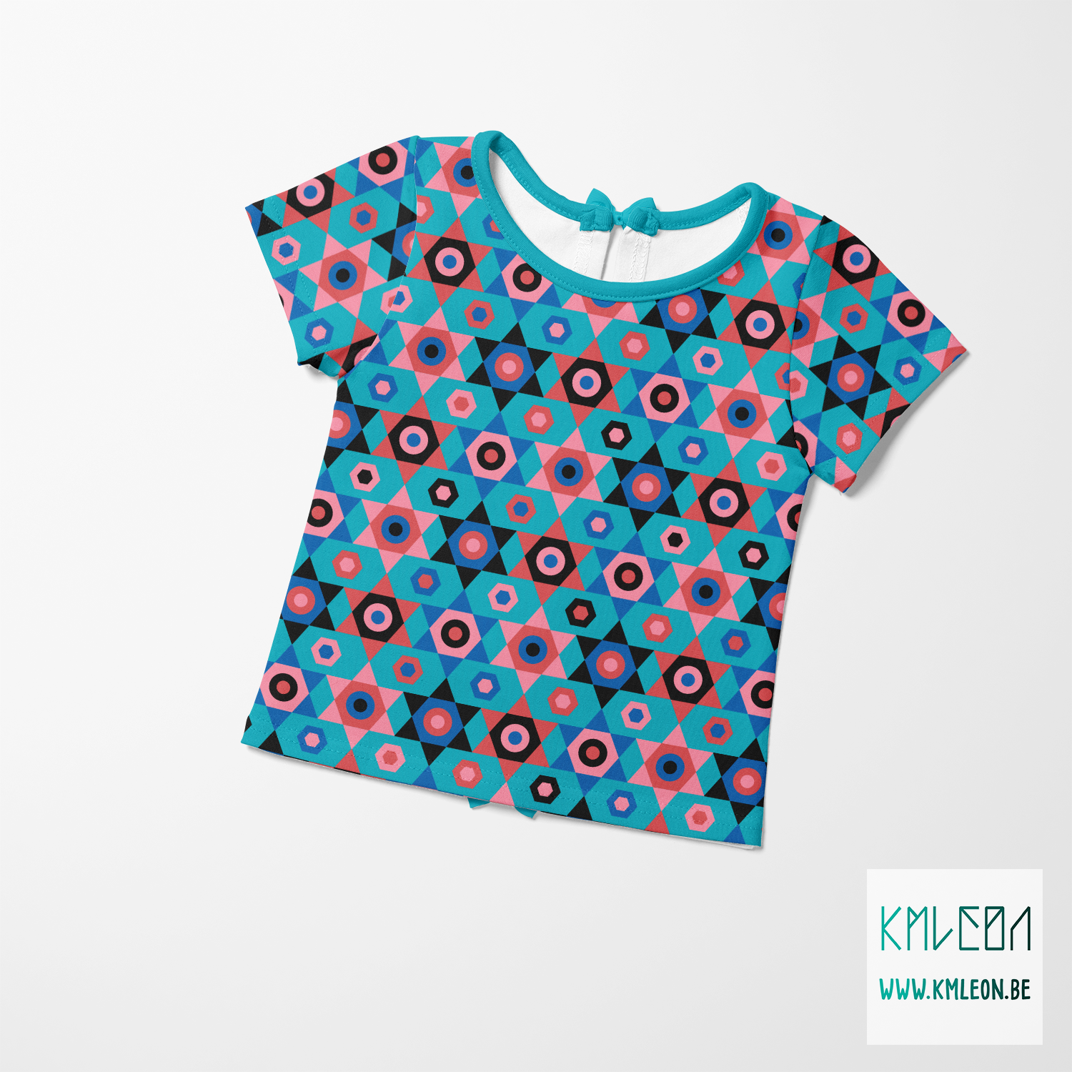 Roze, blauwe, rode en zwarte sterren stof