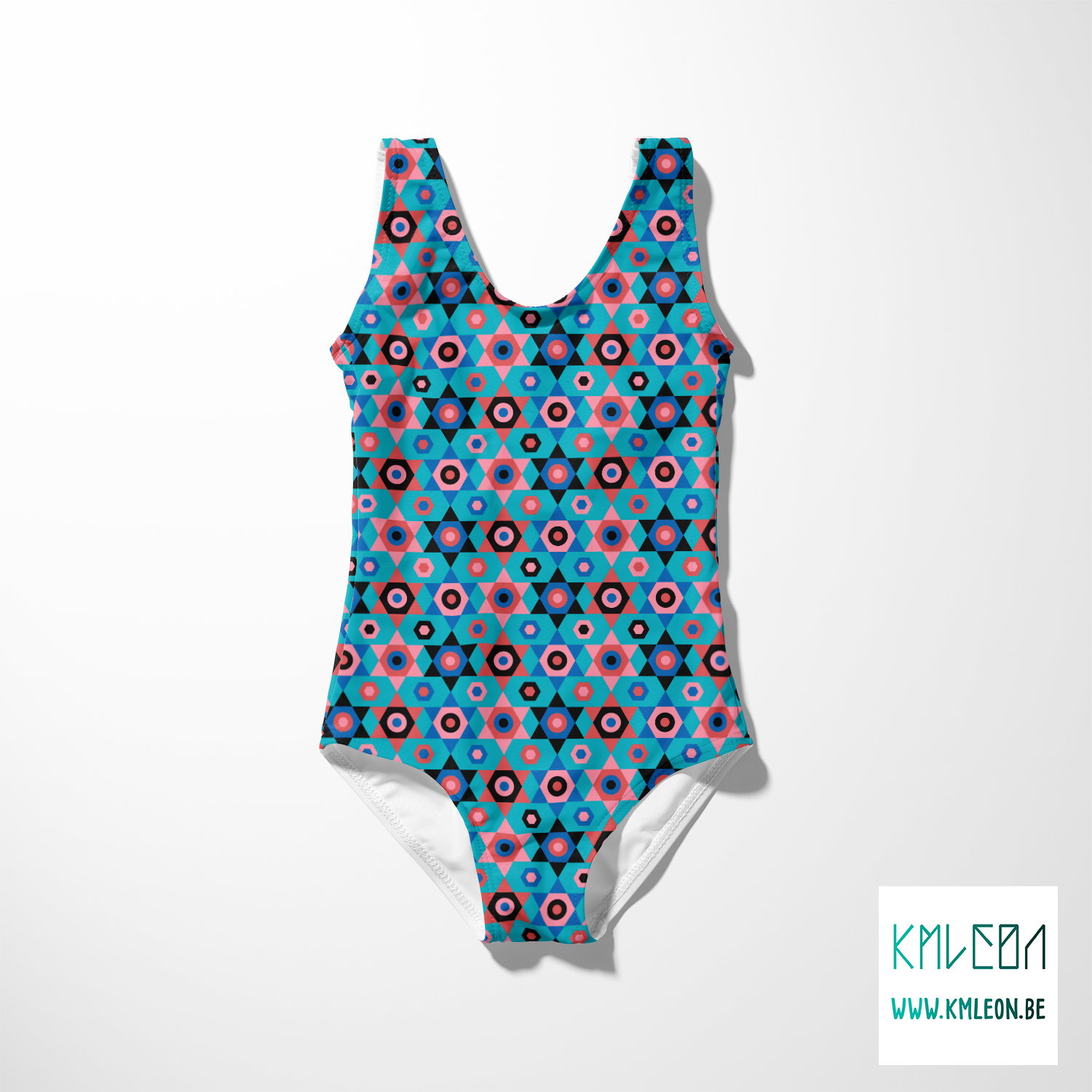 Roze, blauwe, rode en zwarte sterren stof