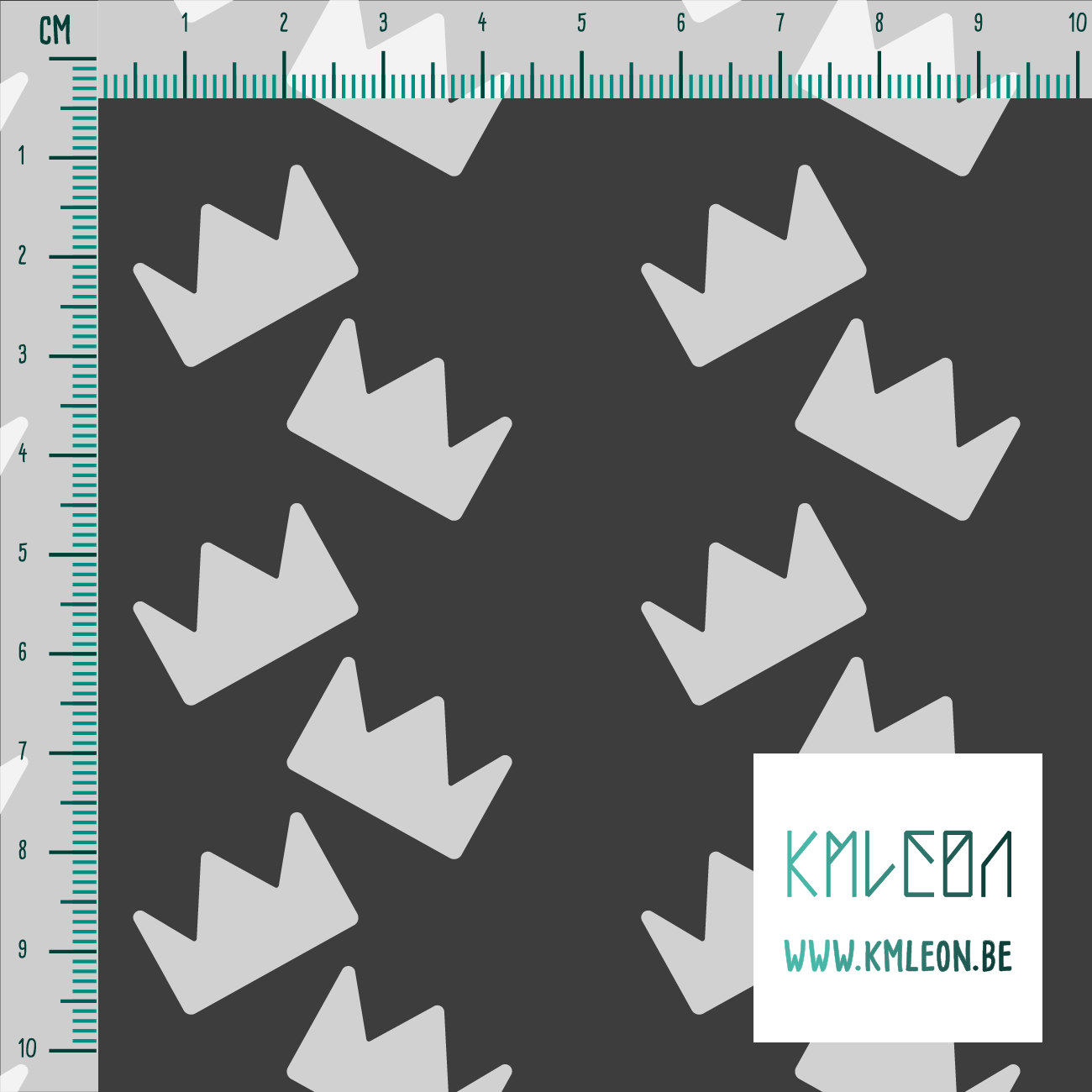 Grijze kroontjes stof