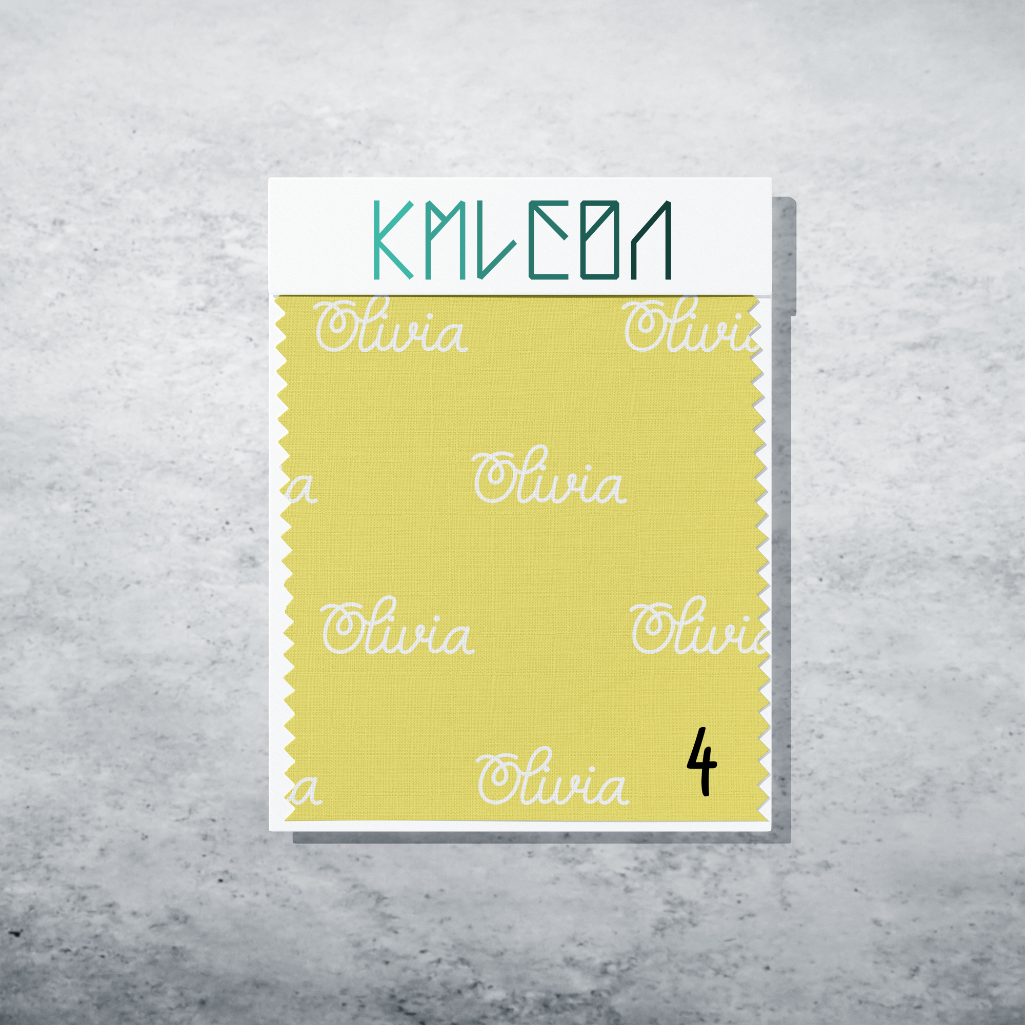 Gepersonaliseerde stof in maïsgeel