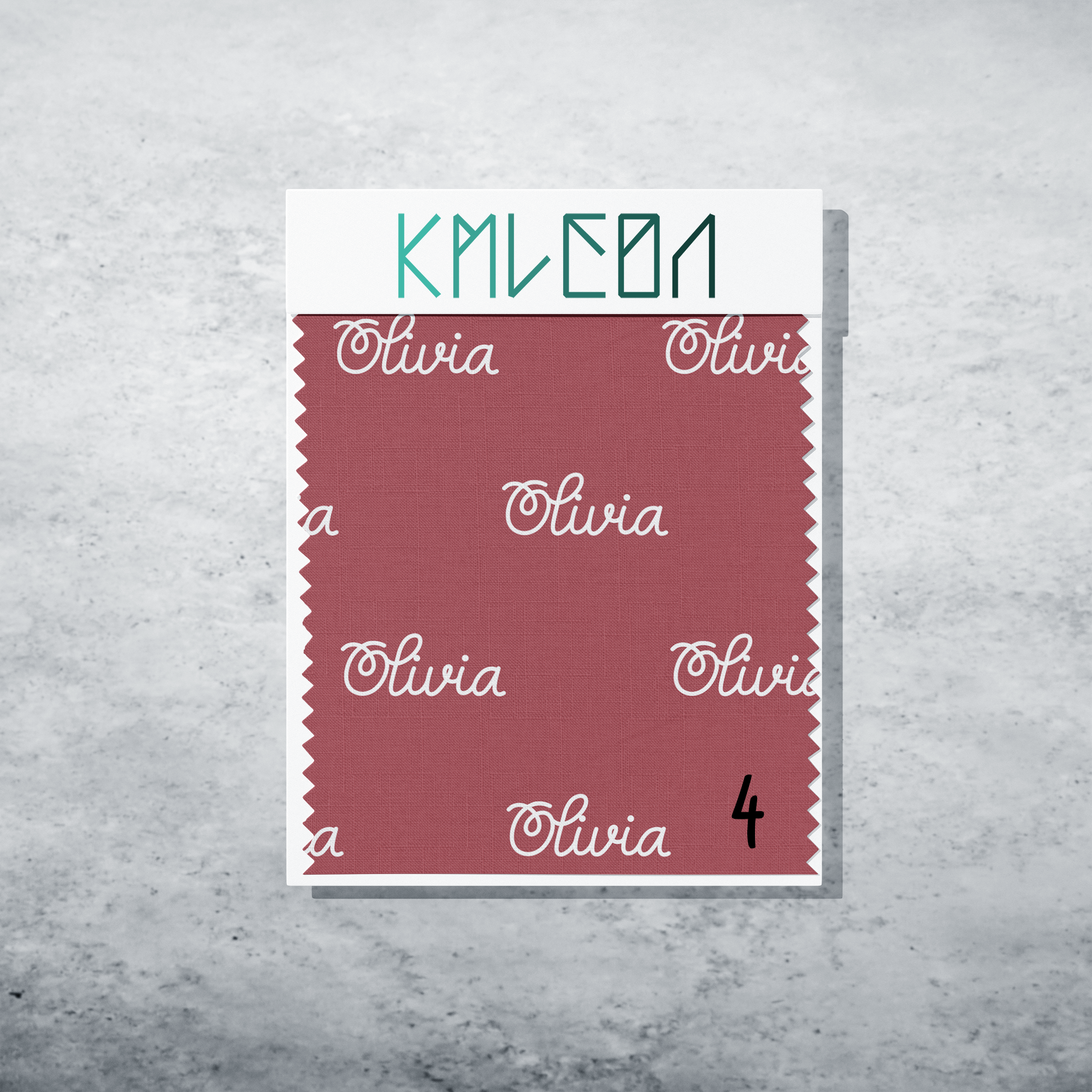 Gepersonaliseerde stof in pikante saus rood