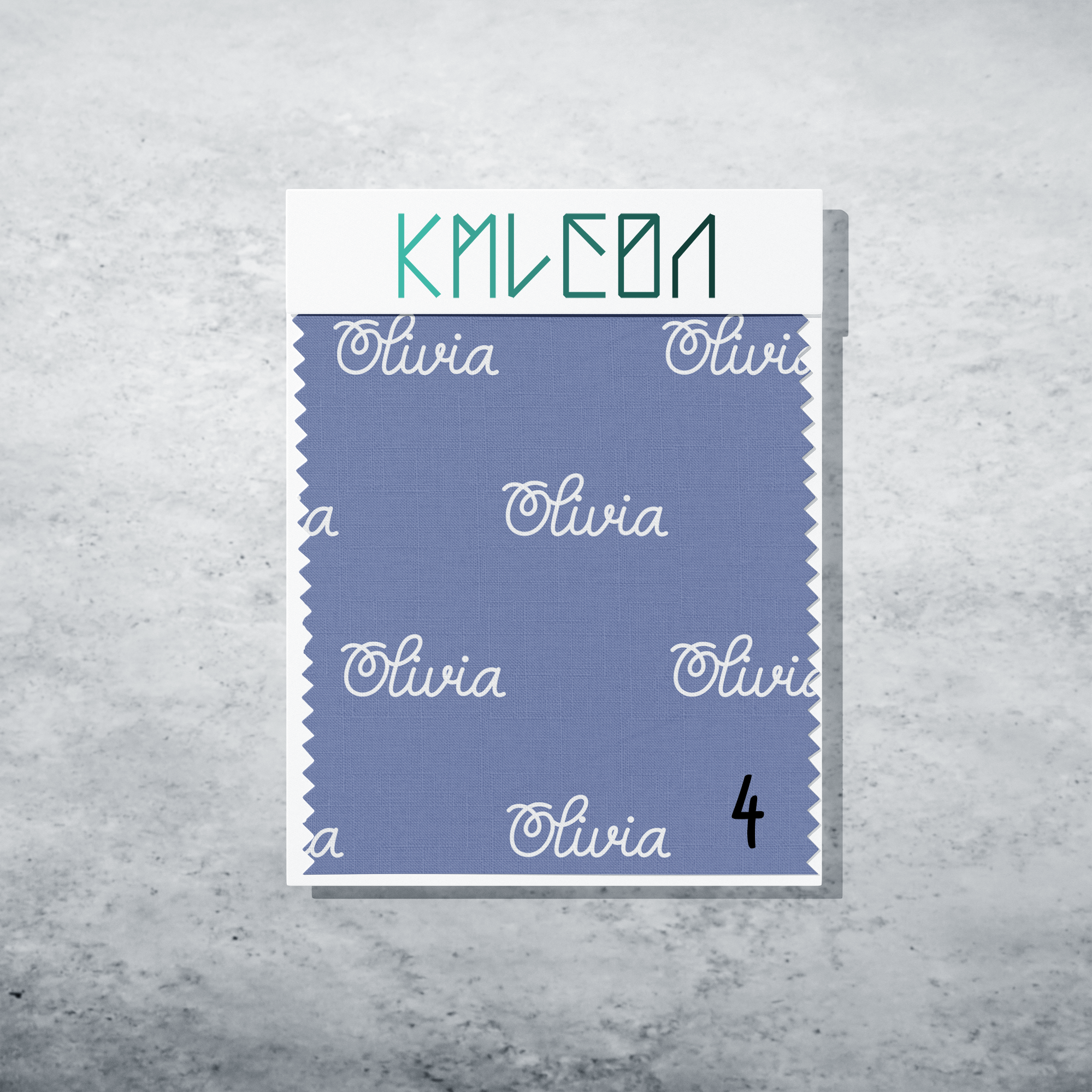 Gepersonaliseerde stof in scheepskoelblauw