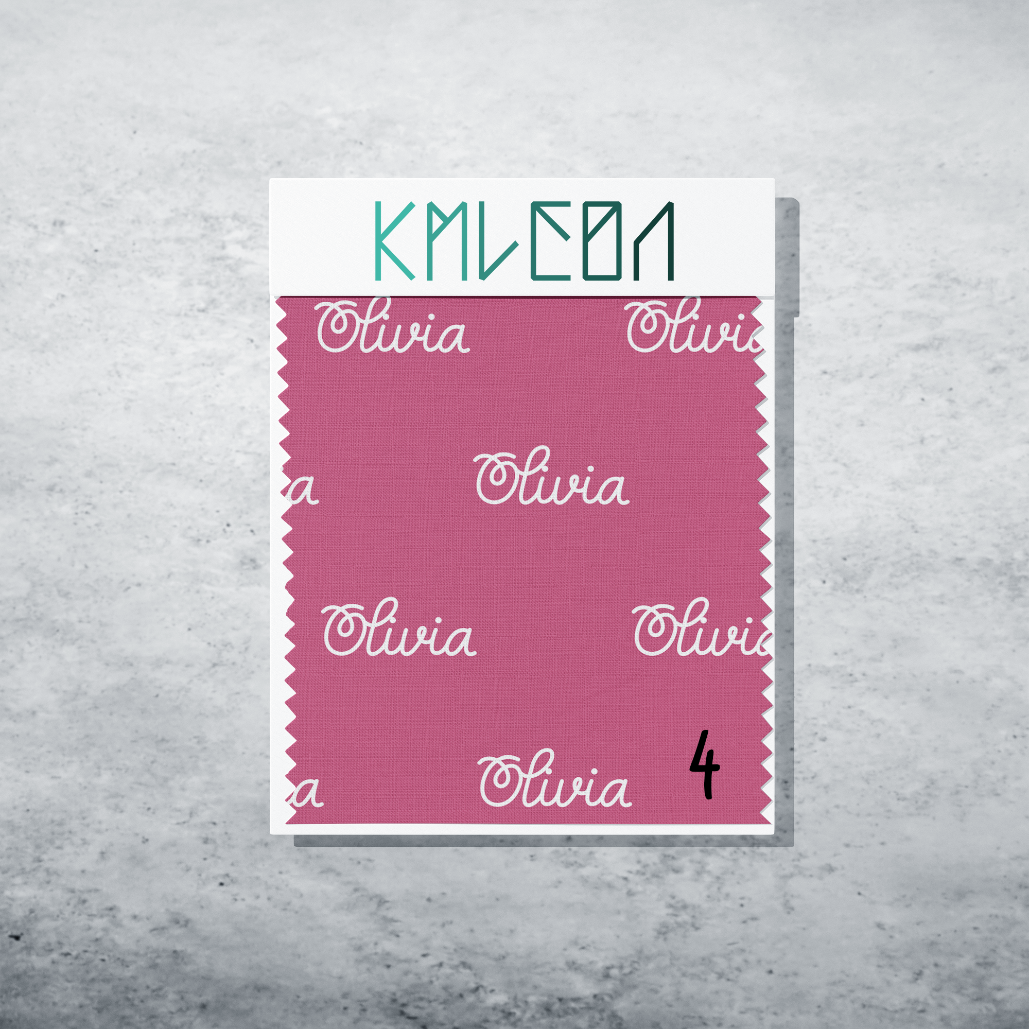 Gepersonaliseerde stof in heidebessen roze