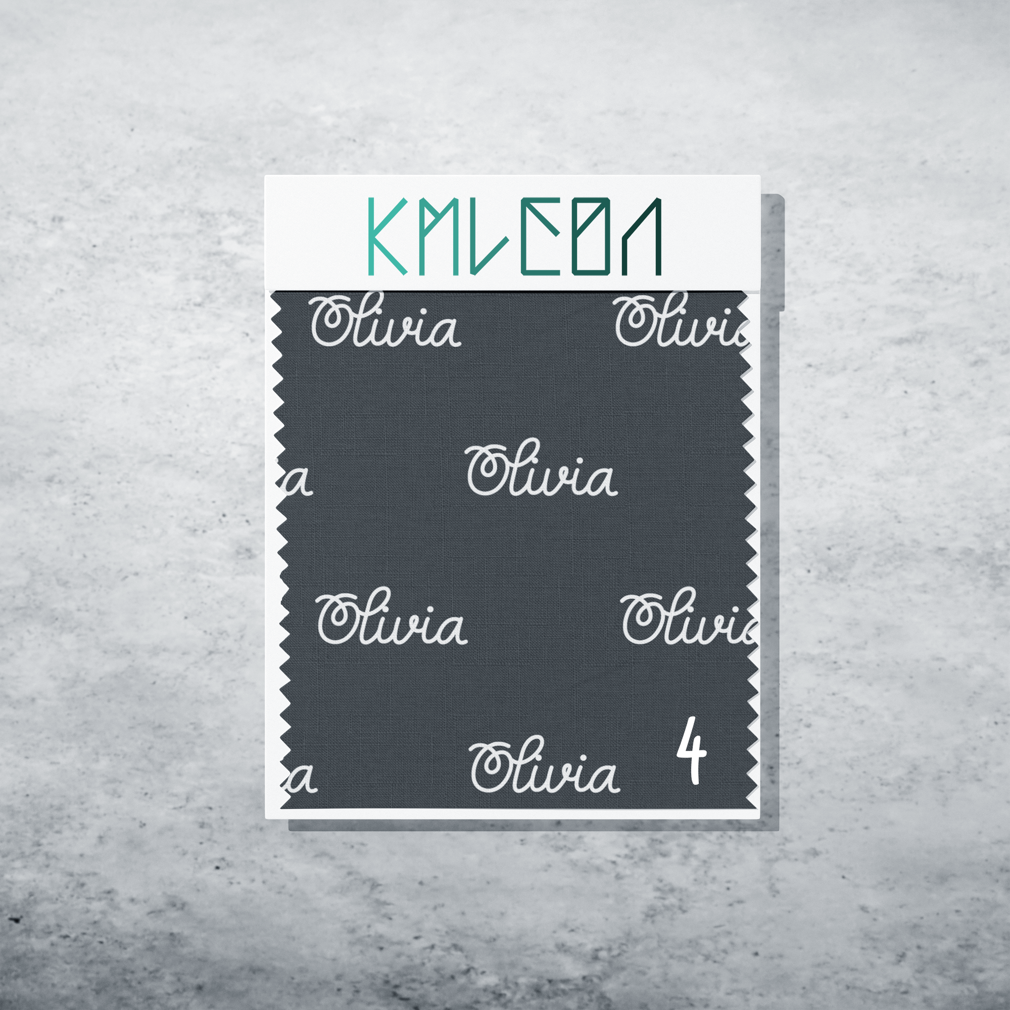 Gepersonaliseerde stof in verduisterend grijs