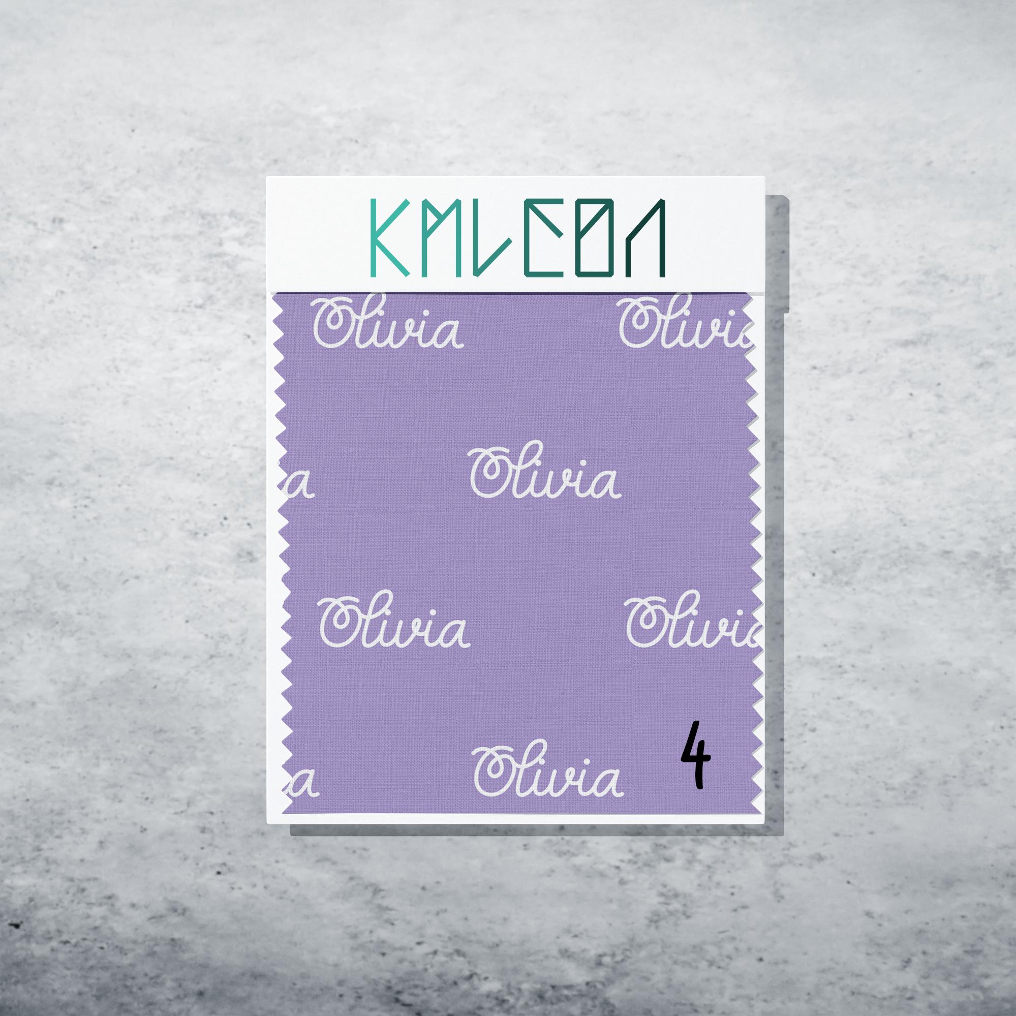 Gepersonaliseerde stof in duivenprieel paars