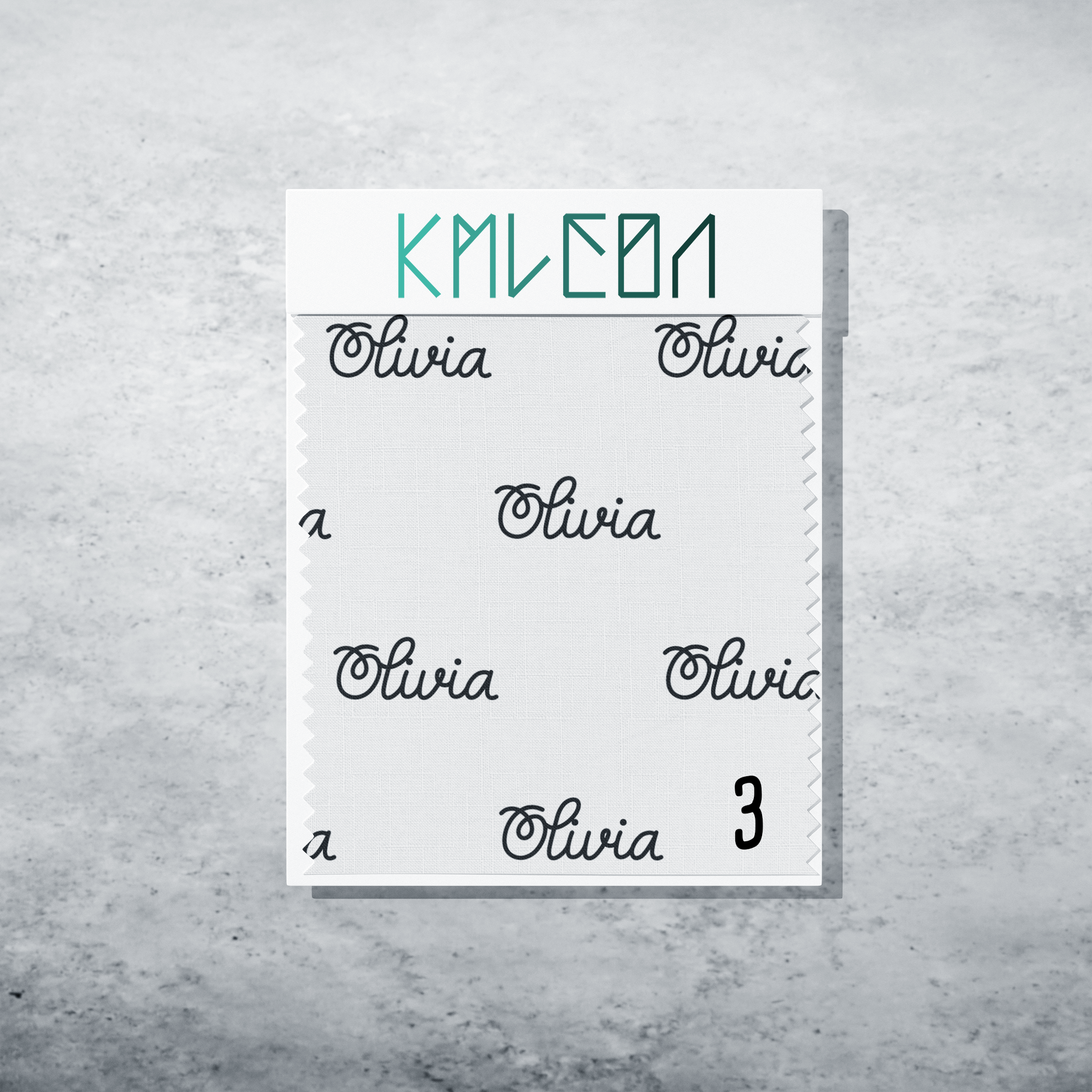 Gepersonaliseerde stof in nero grijs