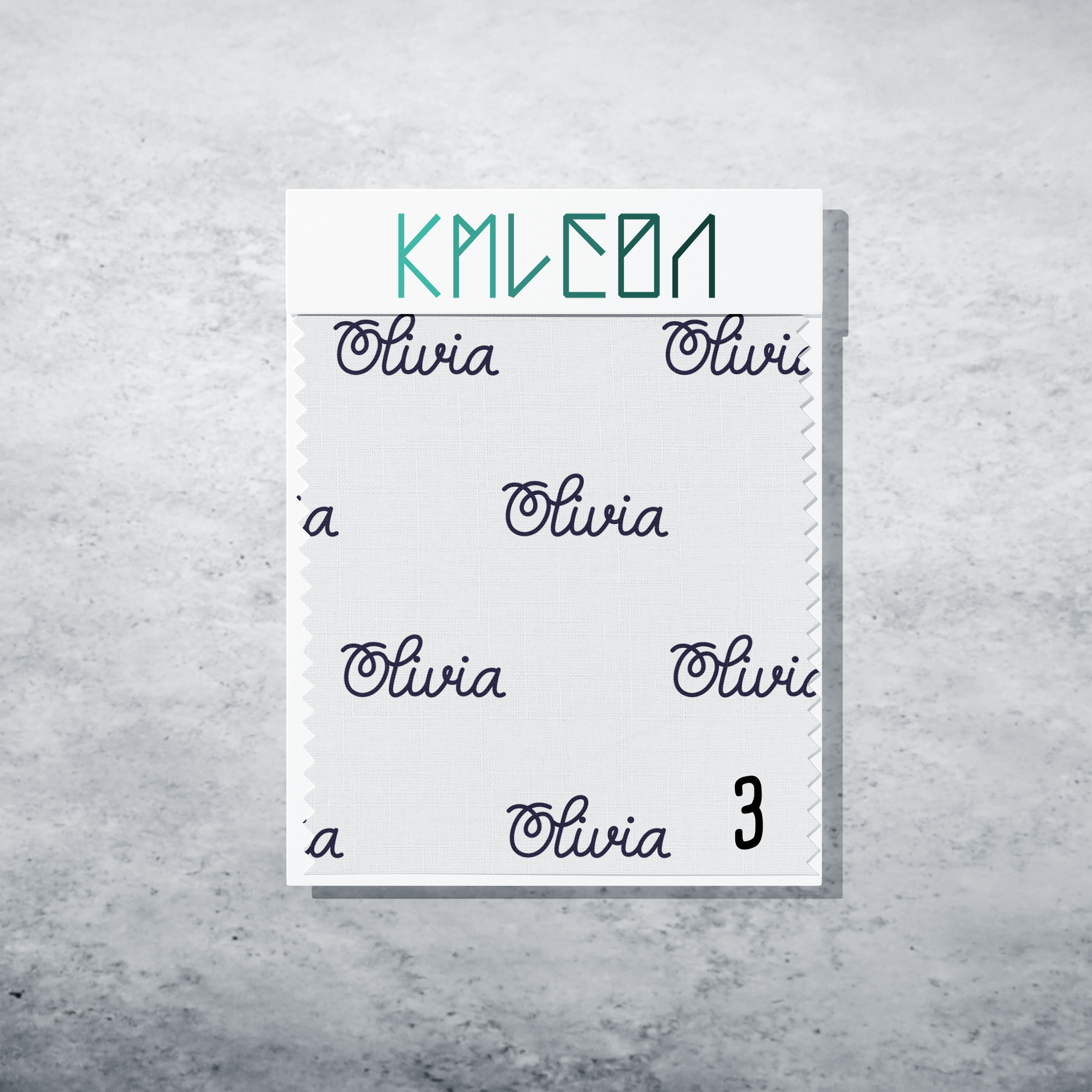 Gepersonaliseerde stof in aubergine