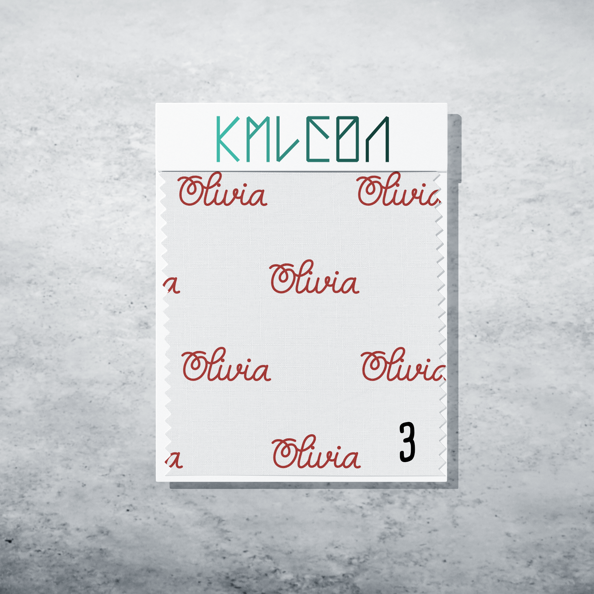 Gepersonaliseerde stof in perzisch rood